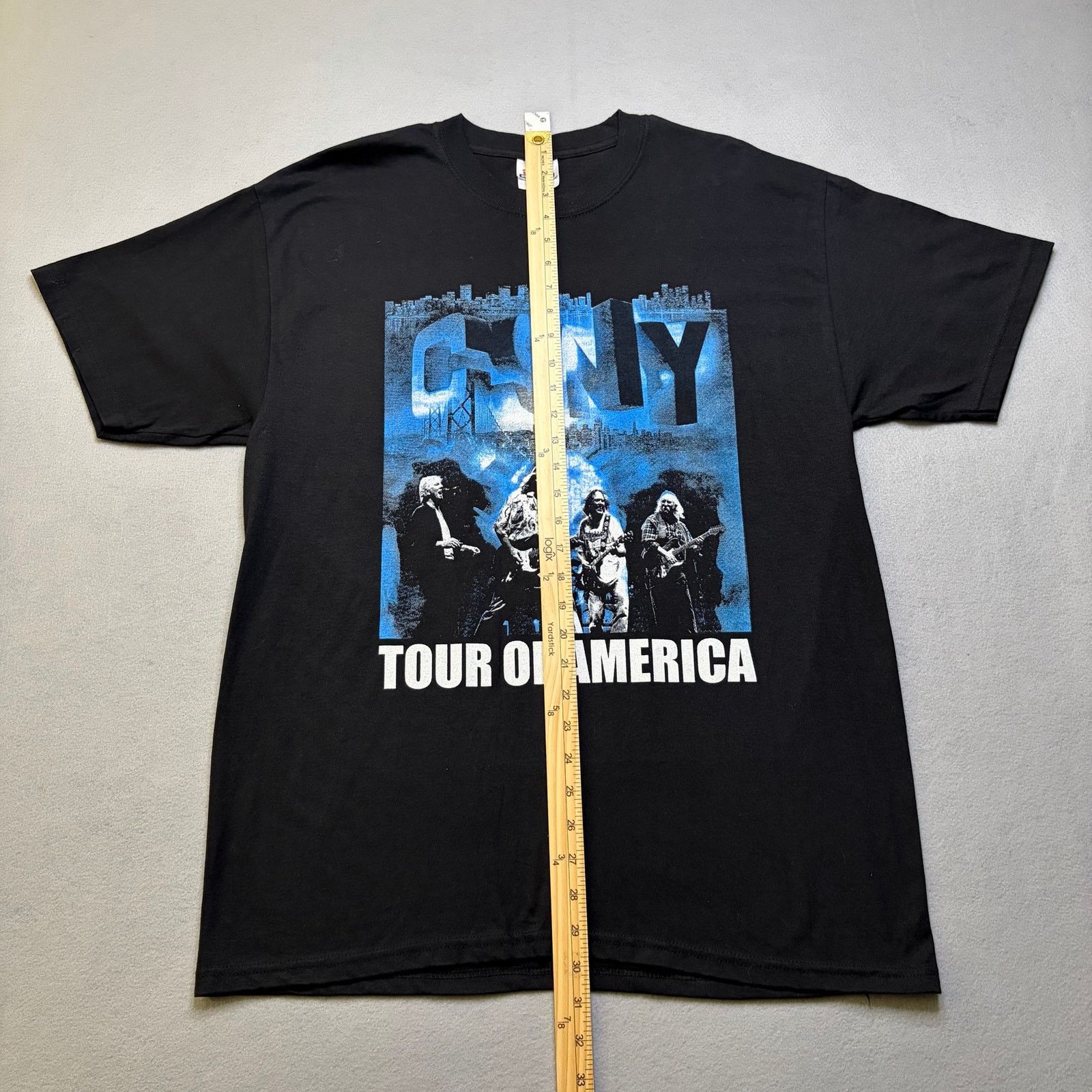 Hanes CSNY 2002 Tour of America Band T-Shirt Men’s L Black Size US L / EU 52-54 / 3 - 5 Thumbnail