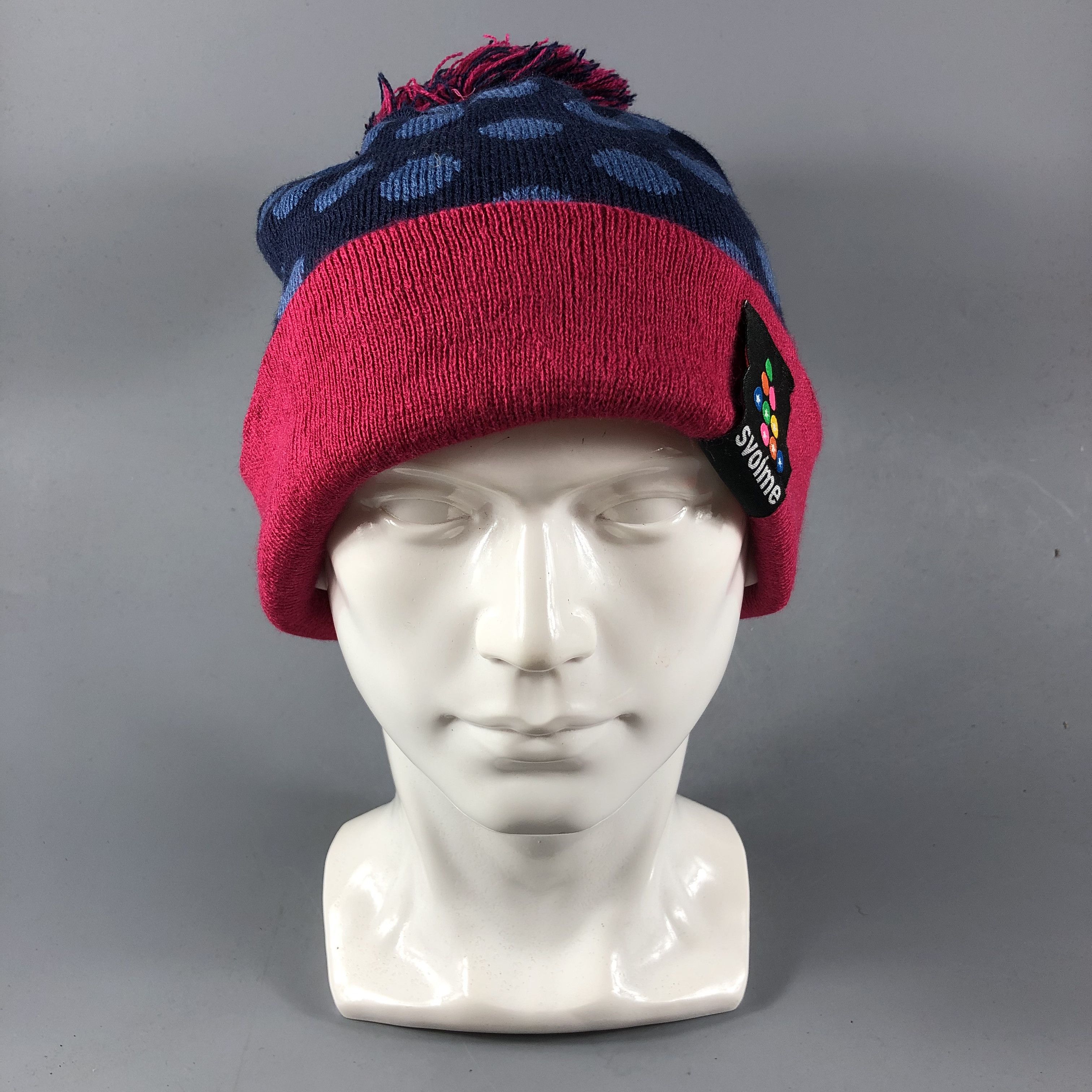 Vintage Svolme Polka Dots Bobble Beanie Snowcap Snow Hat B587 Size ONE SIZE - 1 Thumbnail