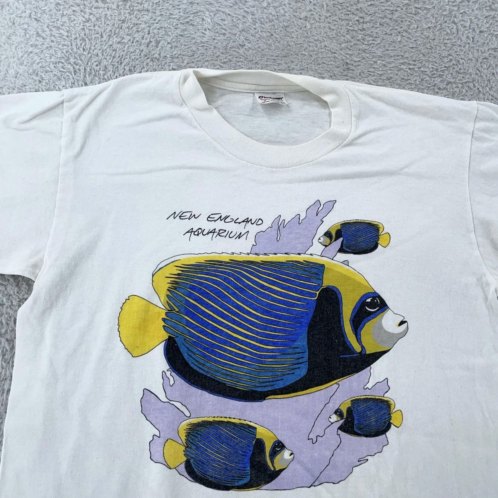 Vintage VINTAGE New England Aquarium Shirt Mens S White Tropical Fish Made USA 90s Size US S / EU 44-46 / 1 - 2 Thumbnail