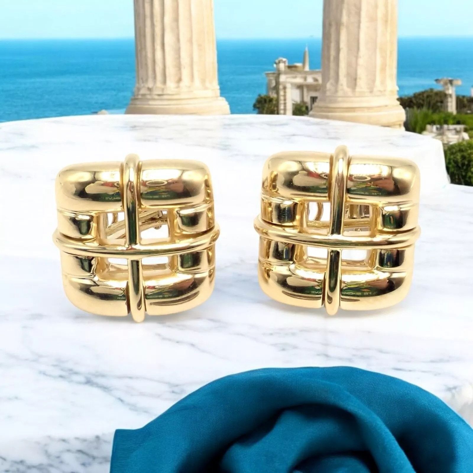 Tiffany & Co. Tiffany & Co 18k Yellow Gold Square Window Biscayne Earrings Size ONE SIZE - 2 Thumbnail