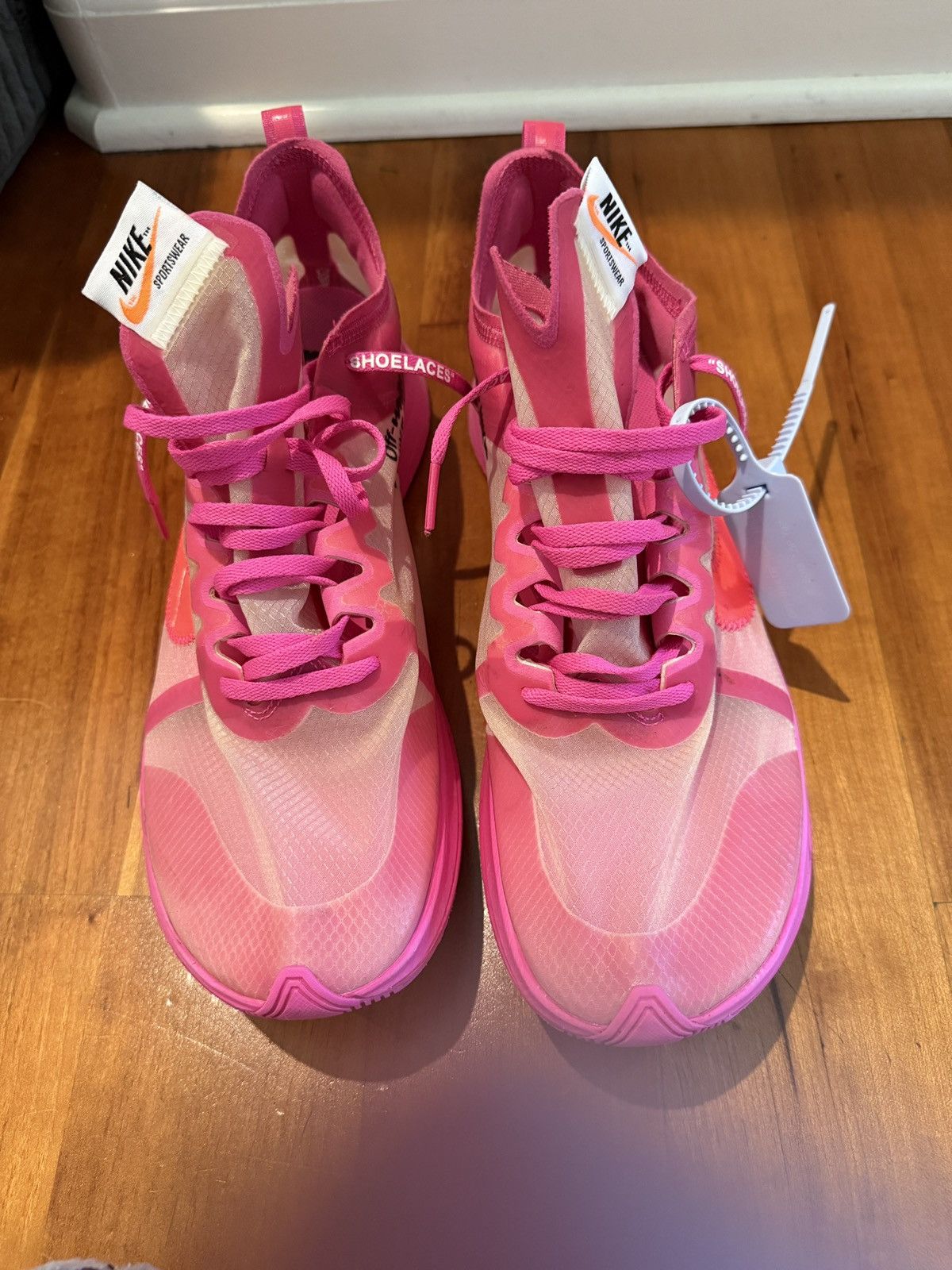 Nike × Off-White Men’s Nike Zoom Fly Tulip Pink Sz 13 Off-White Size US 13 / EU 46 - 18 Thumbnail