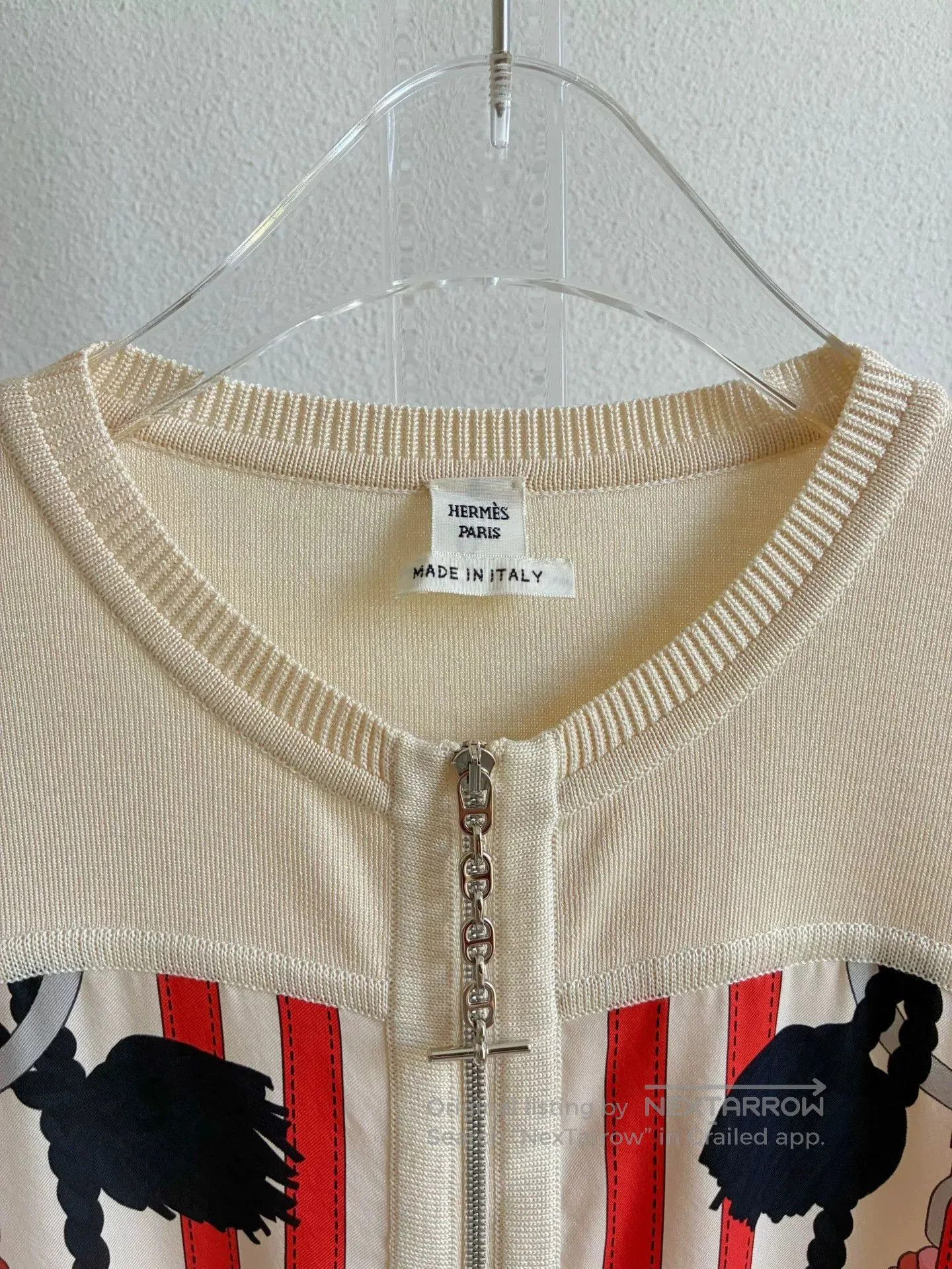 Hermes Hermes Beige Silk Cardigan with Rope Print. Size US S / EU 44-46 / 1 - 4 Thumbnail