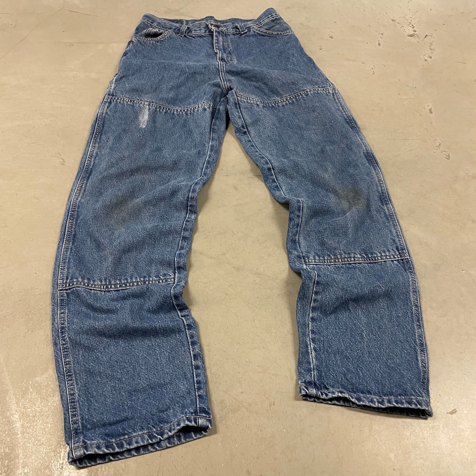 Stussy × Vintage Stussy Workwear Double Knee Denim Pants 30 | Grailed