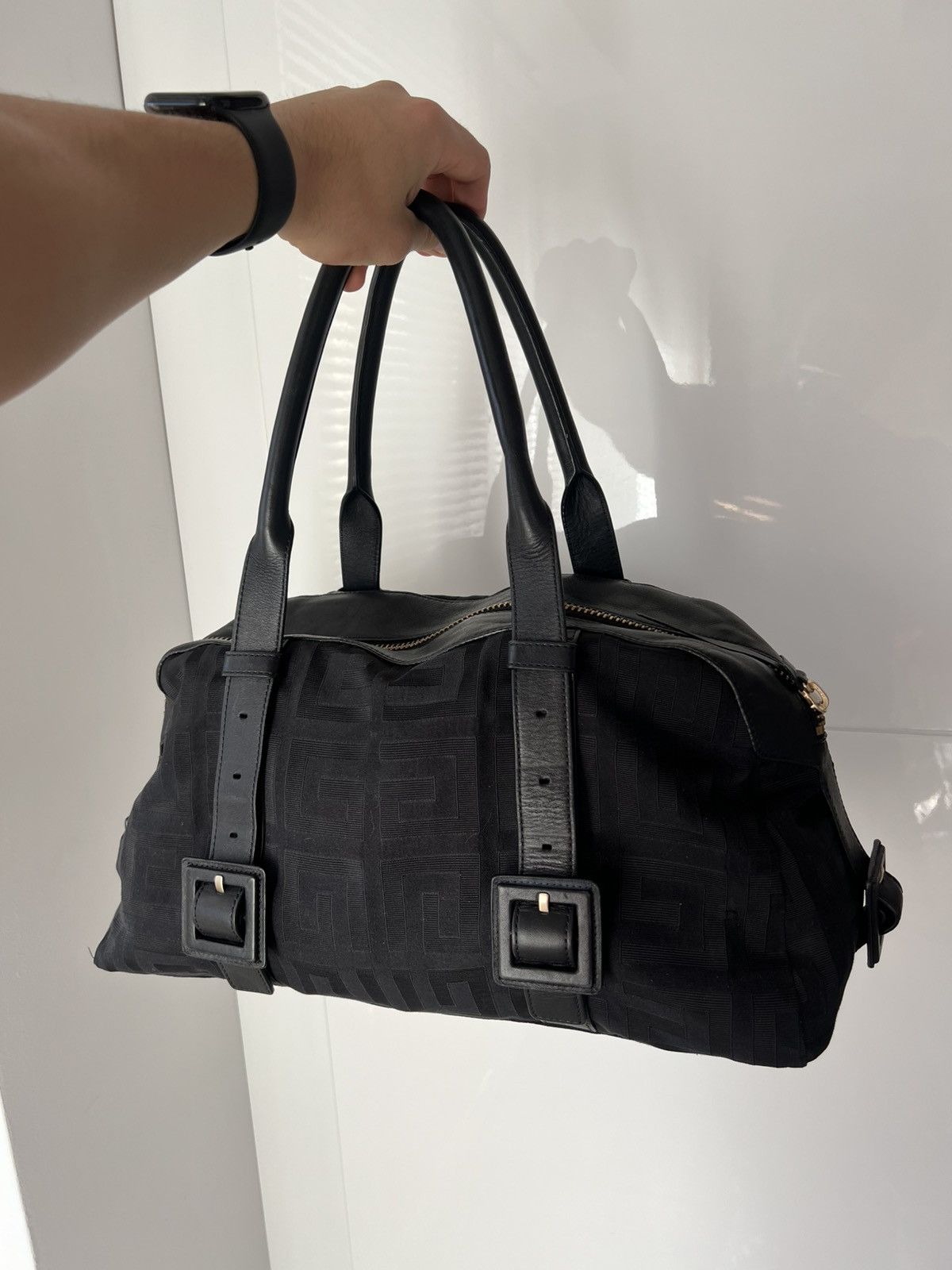 Givenchy Givenchy Black Signature Canvas Leather Boston Monogram Bag Size ONE SIZE - 6 Thumbnail