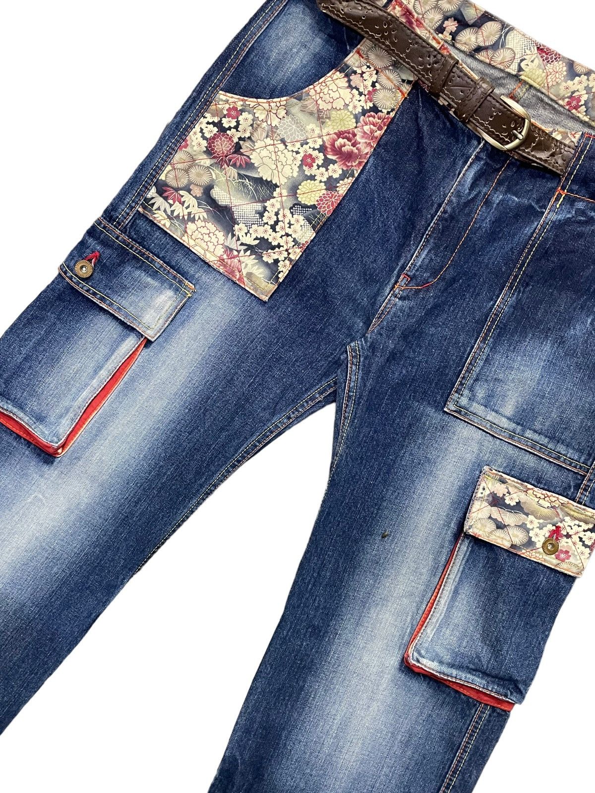 Eternal × Hysteric Glamour Vintage Eternal Japan Boro Cargo Denim With Leather Belted Size US 36 / EU 52 - 7 Thumbnail