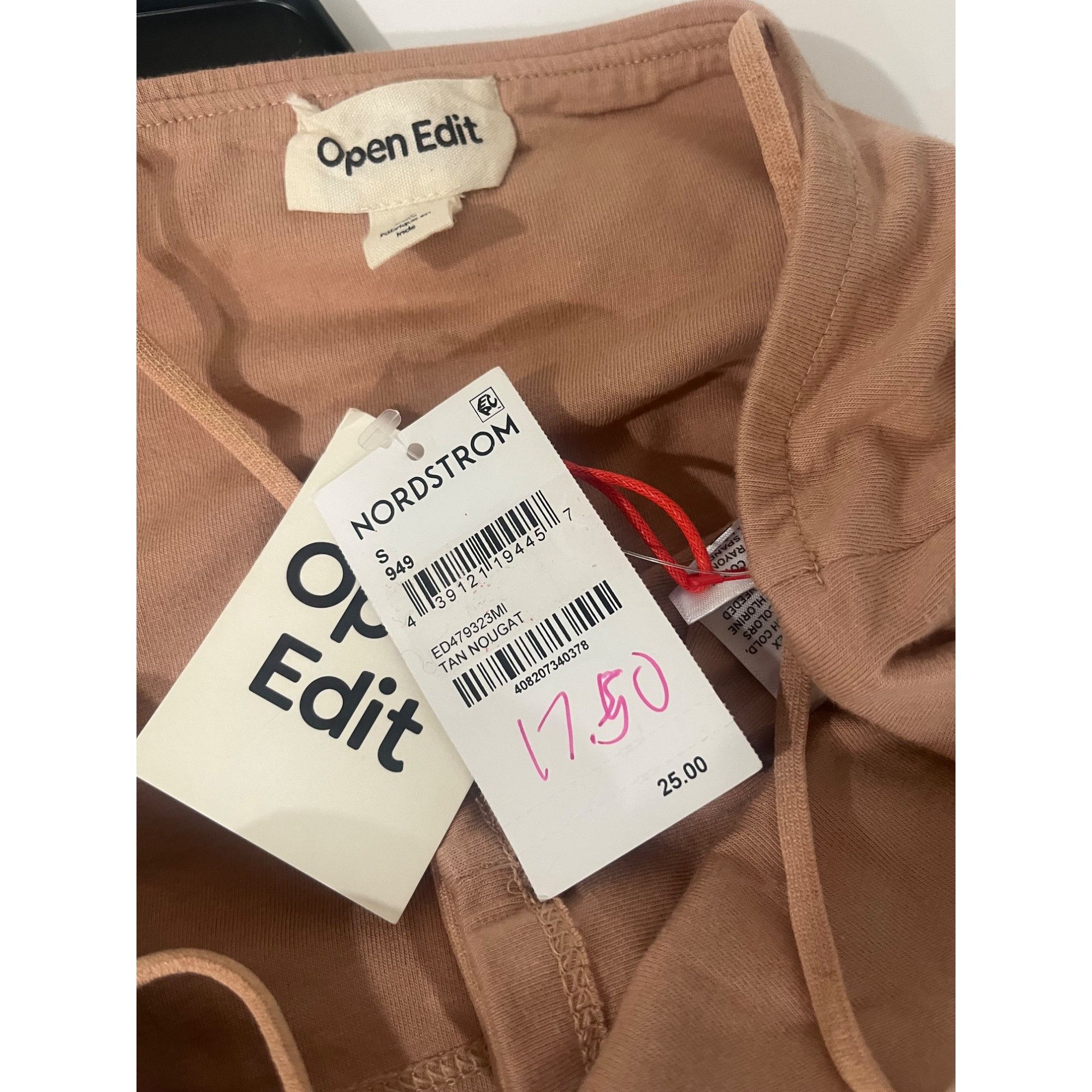 Other Open Edit Square Neck Crop Camisole In Tan Nougat, Sz. S Size S / US 4 / IT 40 - 6 Thumbnail