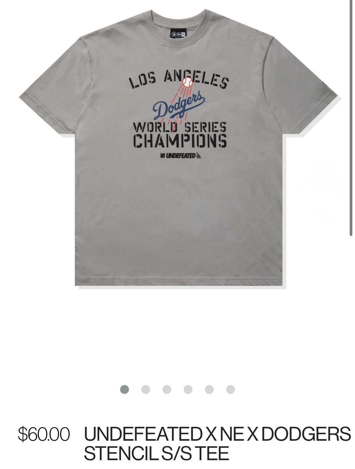 New Era × Undefeated Undefeated x New Era x LA Dodgers Stencil Tee T-Shirt New DS Size US XL / EU 56 / 4 - 6 Thumbnail