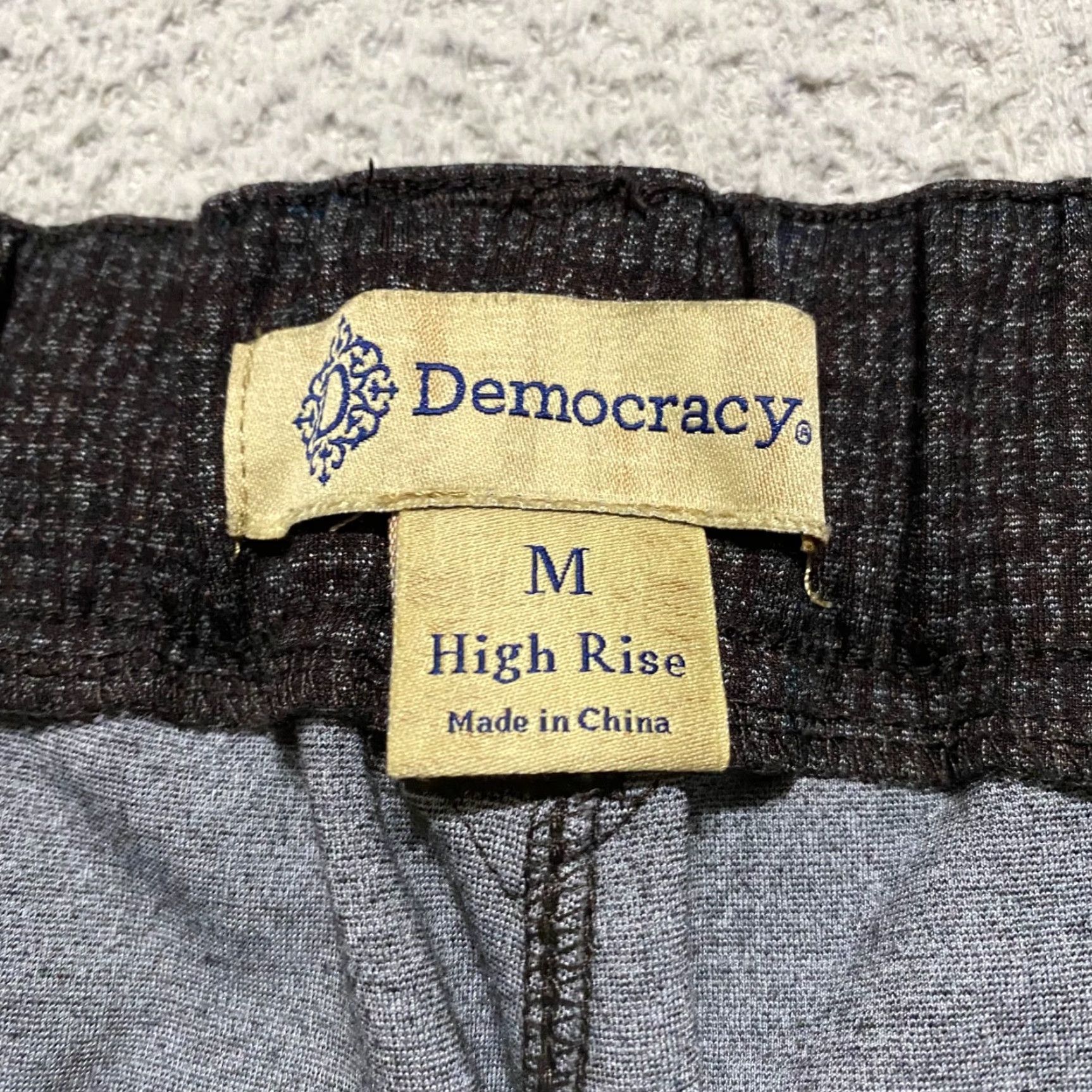 Vintage Democracy Pants Gray Plaid Pull On High Rise Ankle Business Casual Women M Size 30" / US 8 / IT 44 - 3 Thumbnail