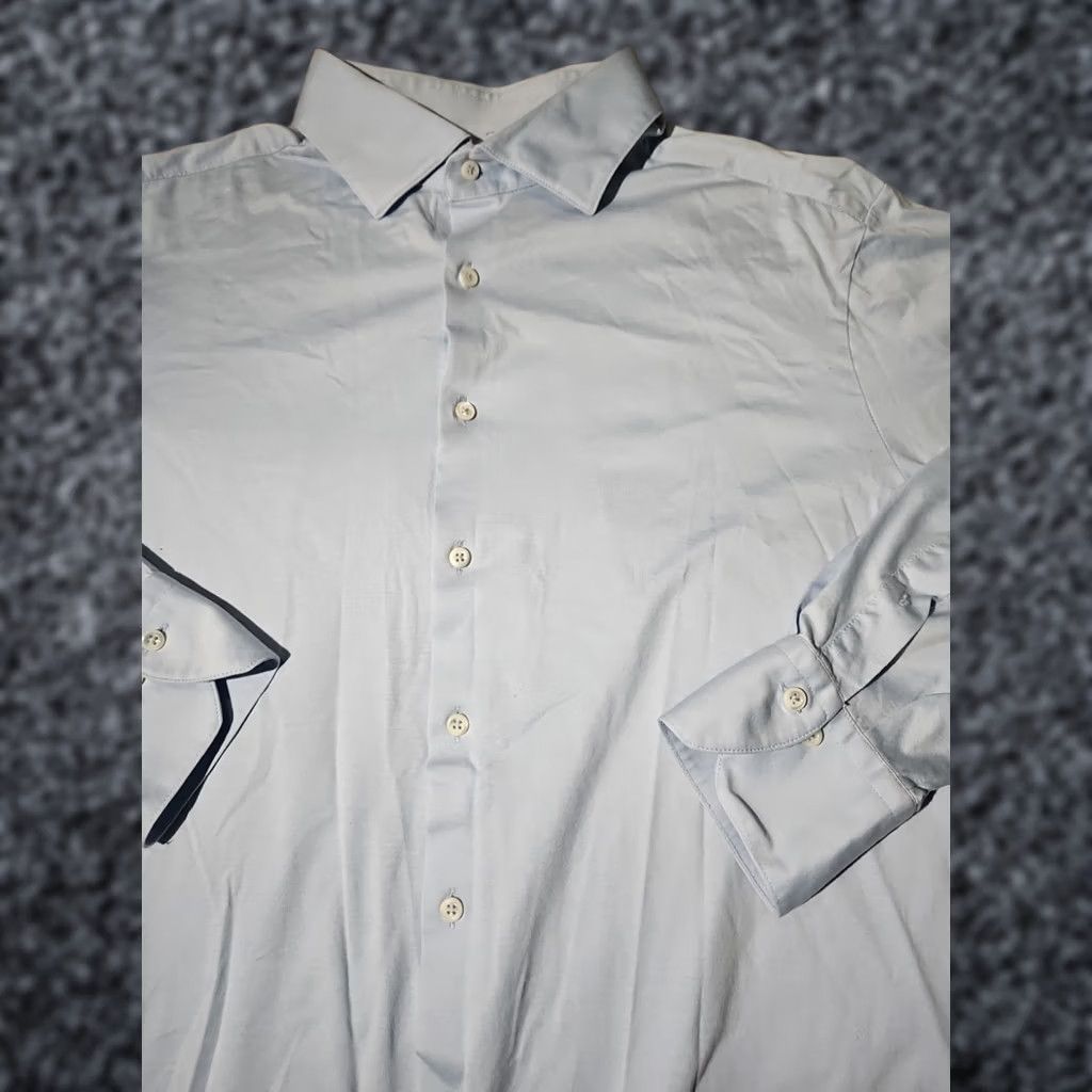 Vintage Stenstroms Shirt Mens Large Blue Fitted Body Cotton Button Down Preppy Casual Size US L / EU 52-54 / 3 - 1 Thumbnail