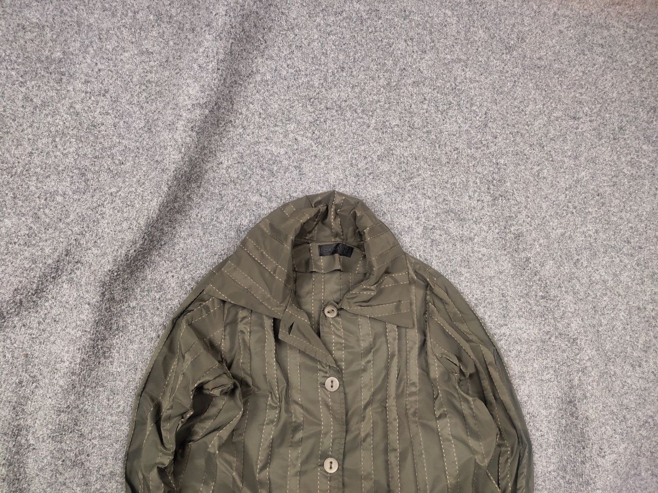 Vintage Luukaa Oversized Top Khaki Long Sleeve Textured Jacket Size L / US 10 / IT 46 - 2 Thumbnail