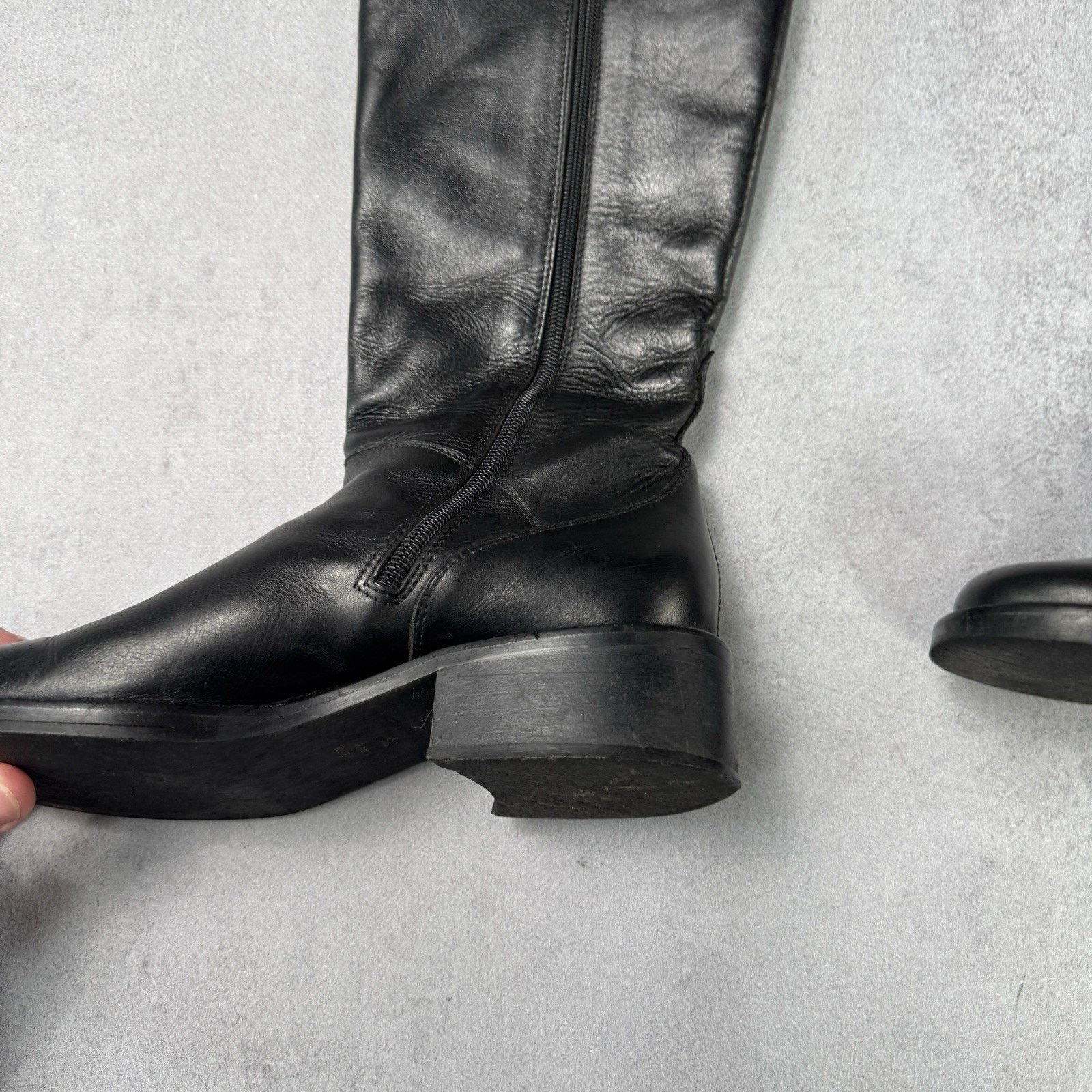 Max Mara MAX MARA Leather Women High Black boots Black Size 38 US 8 Size US 8 / IT 38 - 9 Thumbnail