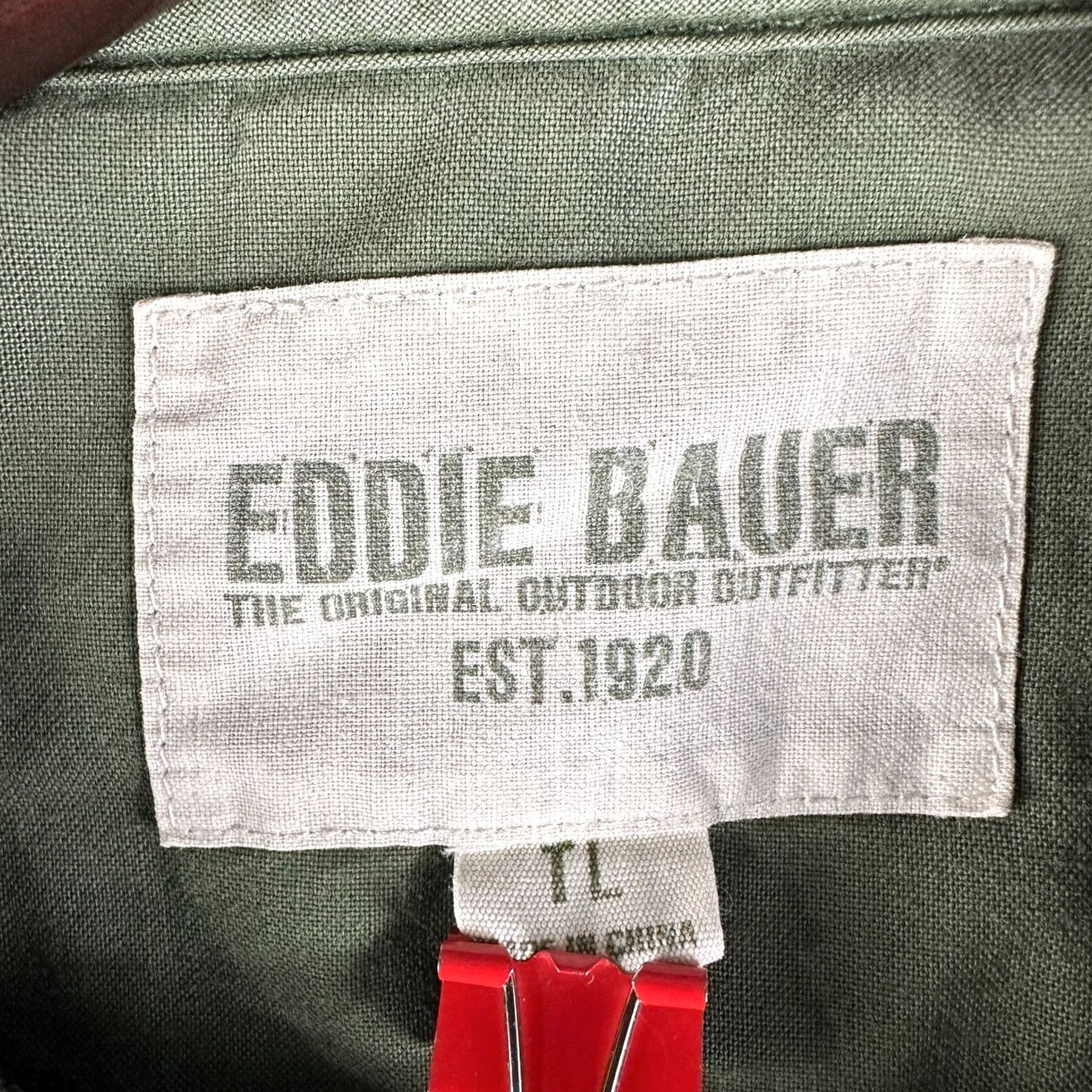 Eddie Bauer Eddie Bauer Shirt Mens Tall Large Henley Green Cotton Long Sleeve Pullover Size US L / EU 52-54 / 3 - 4 Thumbnail