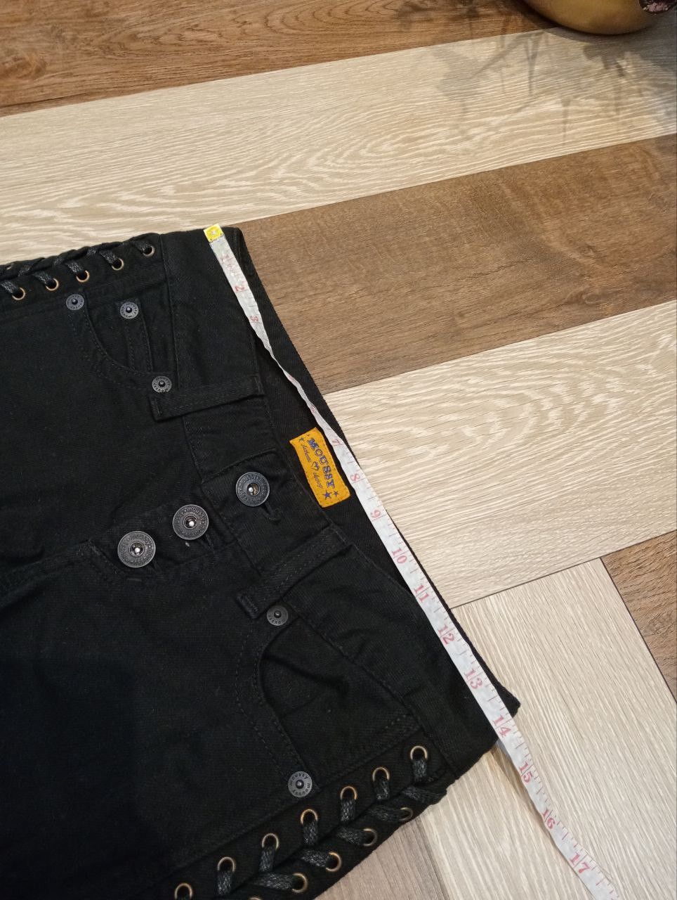 If Six Was Nine MOUSSY JAPAN BLACK JEANS WITH LACE UP SIDE Size 25" / US 0 / IT 36 - 11 Thumbnail