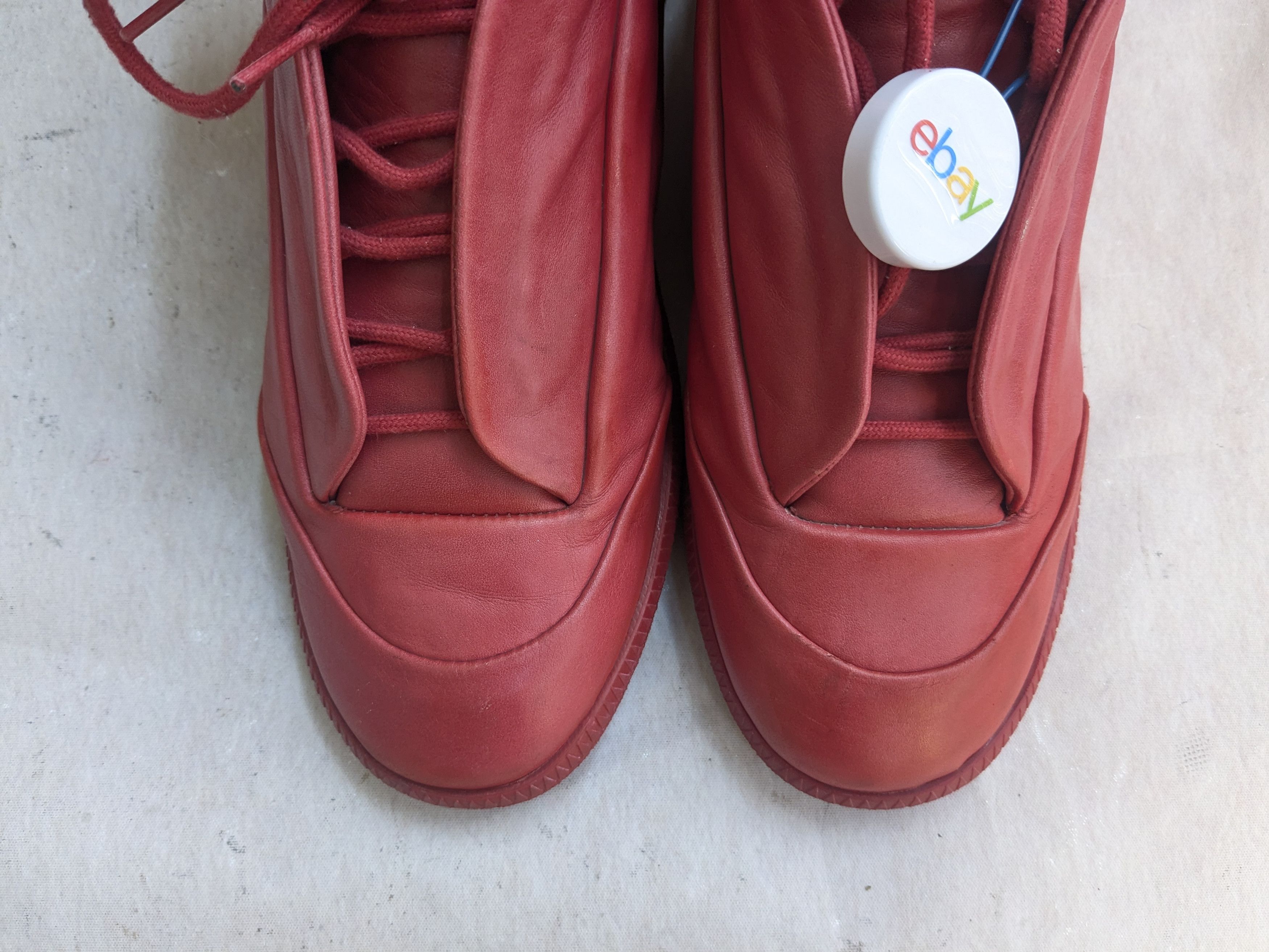 Maison Margiela Maison Margiela Future Red High Tops 9 42 Leather Size US 9 / EU 42 - 6 Thumbnail