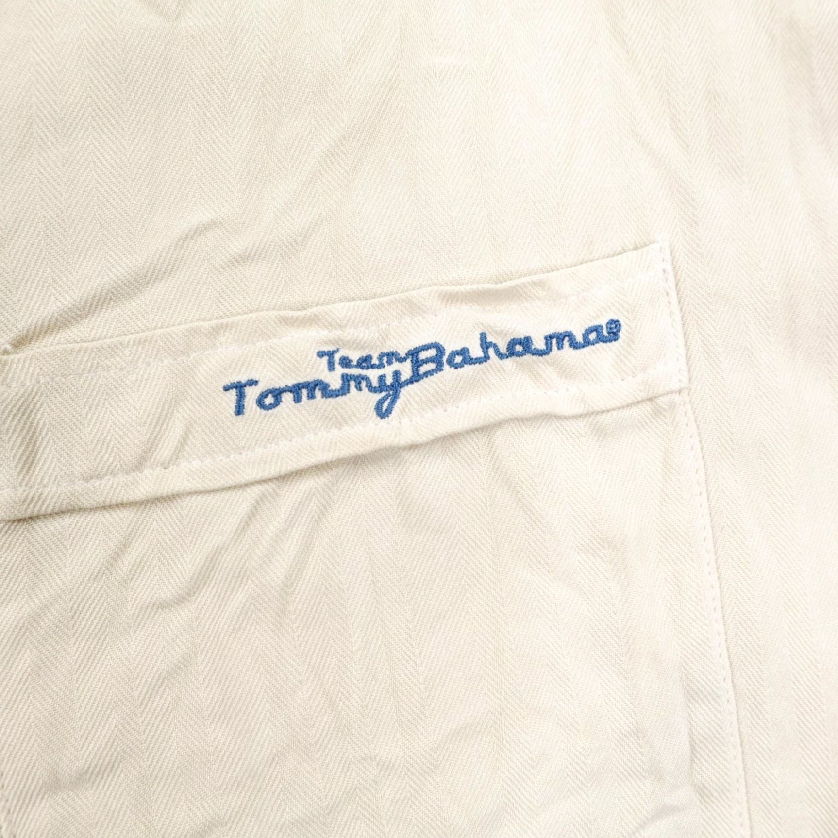 Tommy Bahama VINTAGE Tommy Bahama Shirt Mens 2XL Beige Silk Billiards Team Embroidered Camp Hawaiian Shirt Adult 2XL Beige Embroidered Billiards Camp Hawaiian Mens Size US XXL / EU 58 / 5 - 3 Thumbnail