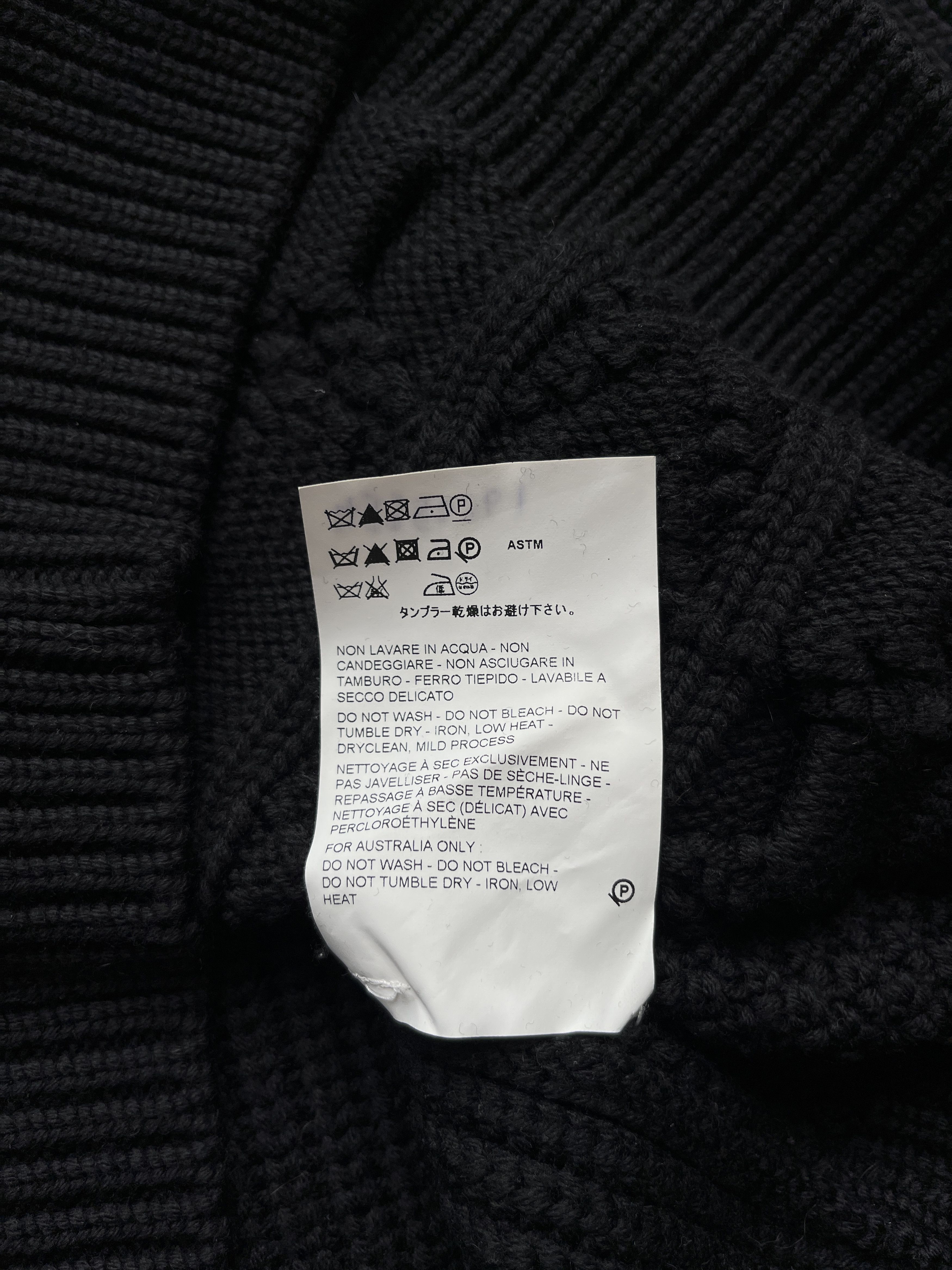 Jil Sander ⚡️QUICK SALE⚡️2014 Jil Sander Black/Blue Cable Knit Sweater Size US M / EU 48-50 / 2 - 5 Thumbnail