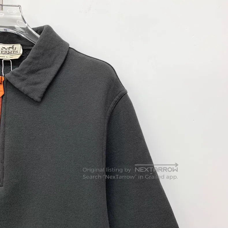 Hermes Hermes Dark Gray Cotton Collared Short-Sleeve Polo Shirt Size S / US 4 / IT 40 - 3 Thumbnail