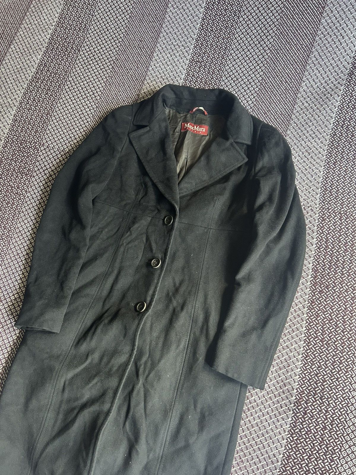 Max Mara Max Mara Heavy Coats 100% Wool Black Avant Garde Size US-10 Size L / US 10 / IT 46 - 3 Thumbnail