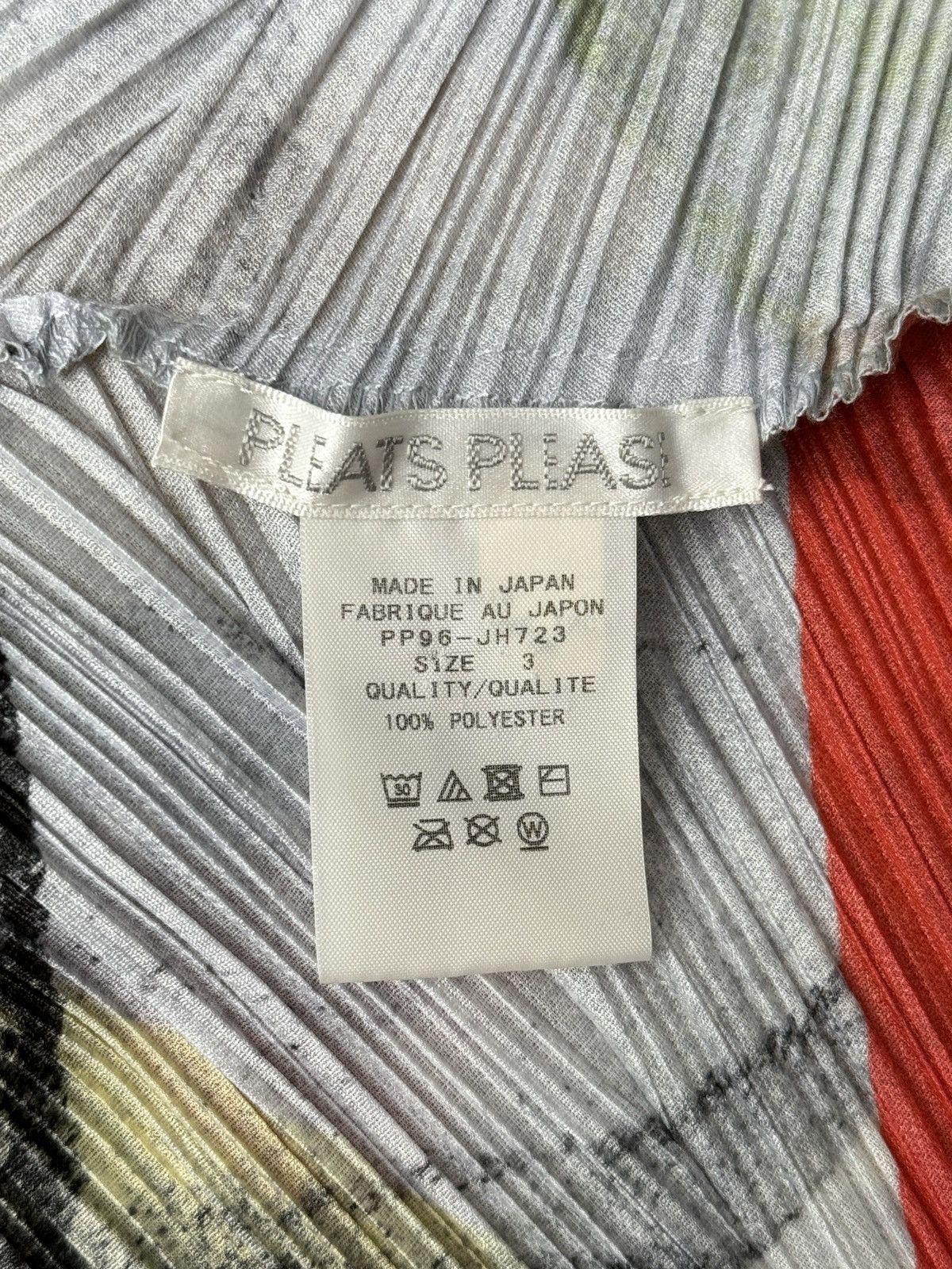 Pleats Please Issey Miyake Colorful Ink and Wash Pleated Dress Size L / US 10 / IT 46 - 4 Thumbnail