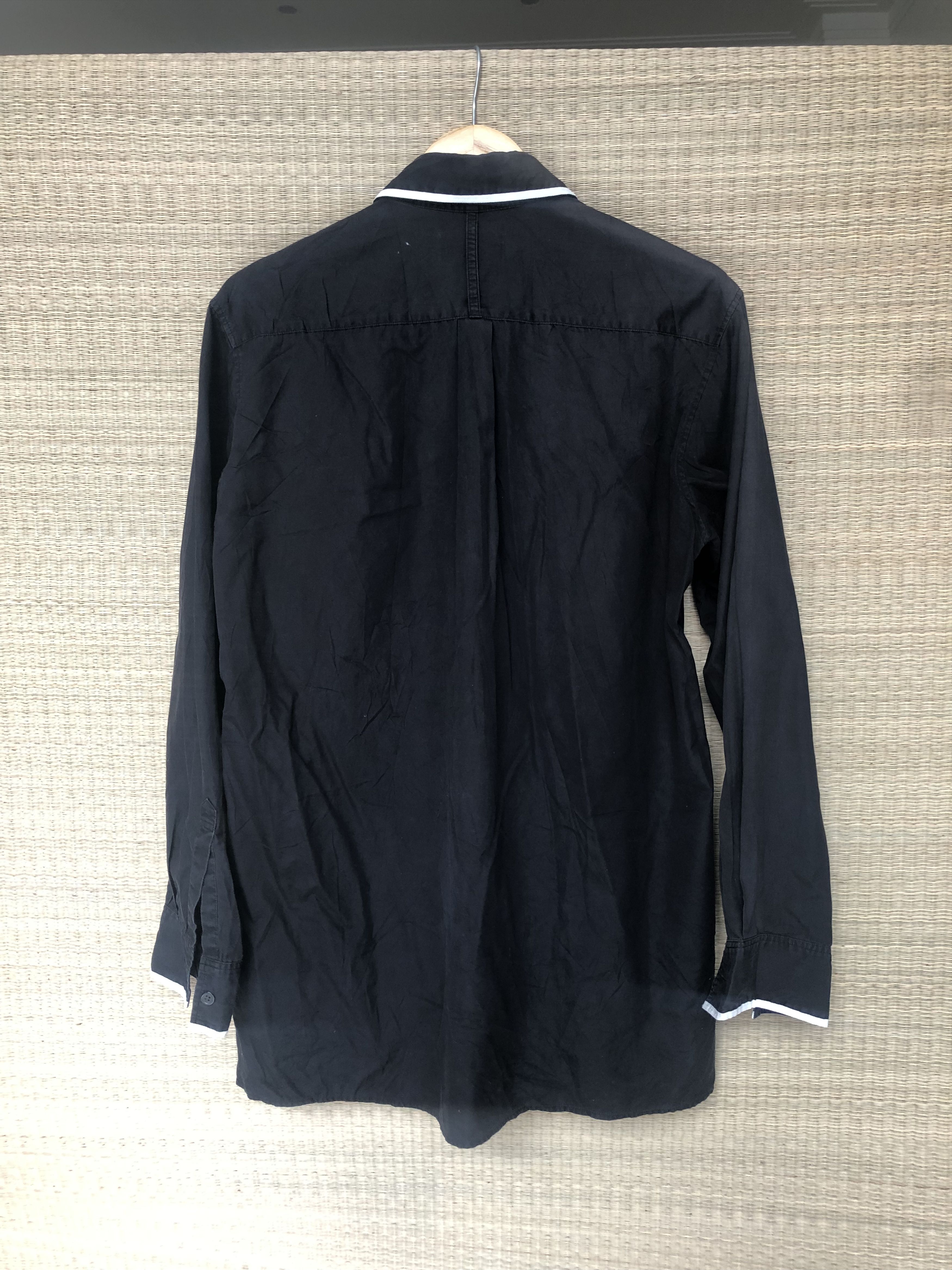 Y's for Men black with white pipping shirt Size US M / EU 48-50 / 2 - 5 Thumbnail
