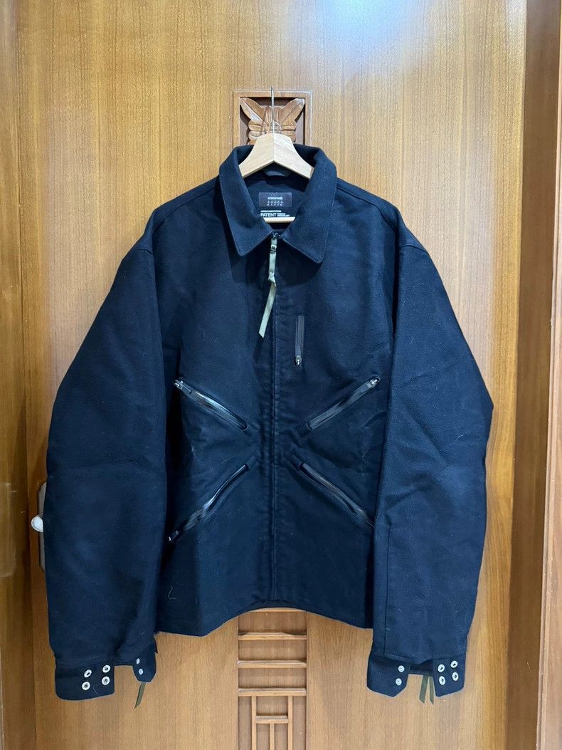 ACRONYM E-J2 ジャケット ブラック Acronym Acronym E-J23 Black L Large Asymmetrical Zip Jacket SS12