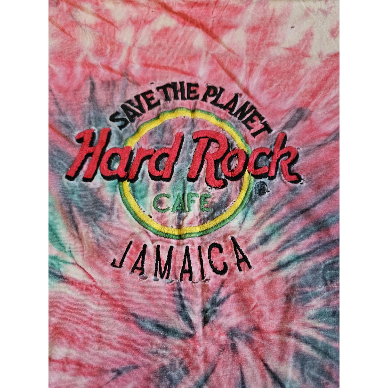Other Save the Planet Hard Rock Cafe Jamaica Tye Dye Red XL 1990s Size US XL / EU 56 / 4 - 2 Thumbnail