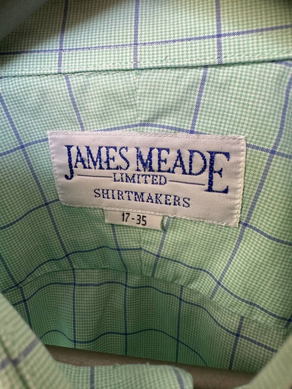Other James Meade Plaid Dress Shirt Button Up Long Sleeve Mentol Size US XL / EU 56 / 4 - 10 Thumbnail
