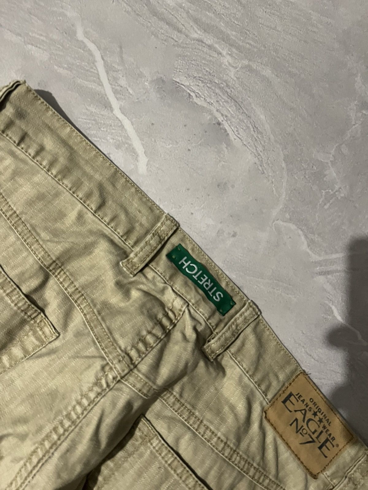 Japanese Brand Distressed Baggy Beige Y2K Jean — Number Nine Style Size US 31 - 6 Thumbnail