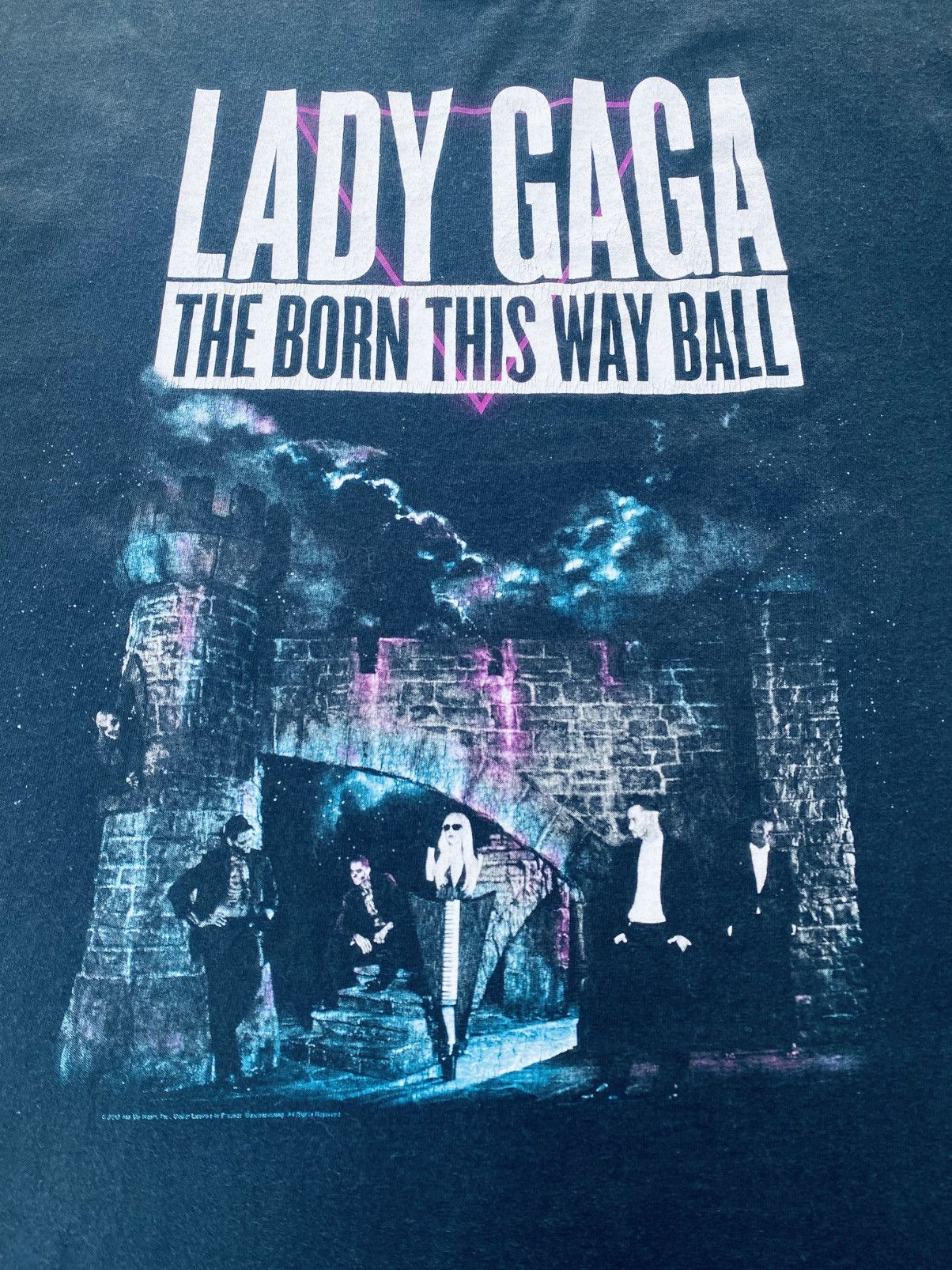 Band Tees Vintage Y2k Lady Gaga The Born This Way Ball Tour Tees Size US L / EU 52-54 / 3 - 3 Thumbnail