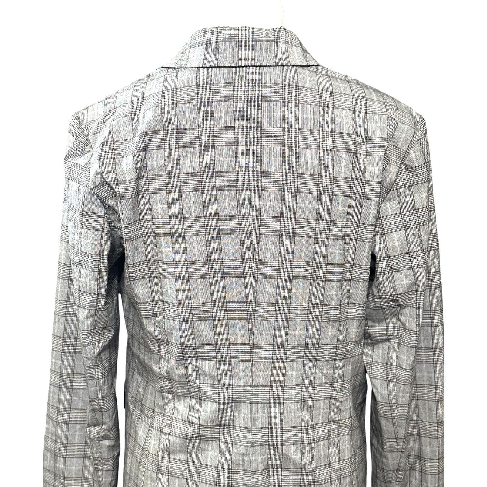 Nordstrom Nordstrom Women's Gray Plaid Single Button Blazer M NWOT Size M / US 6-8 / IT 42-44 - 5 Thumbnail
