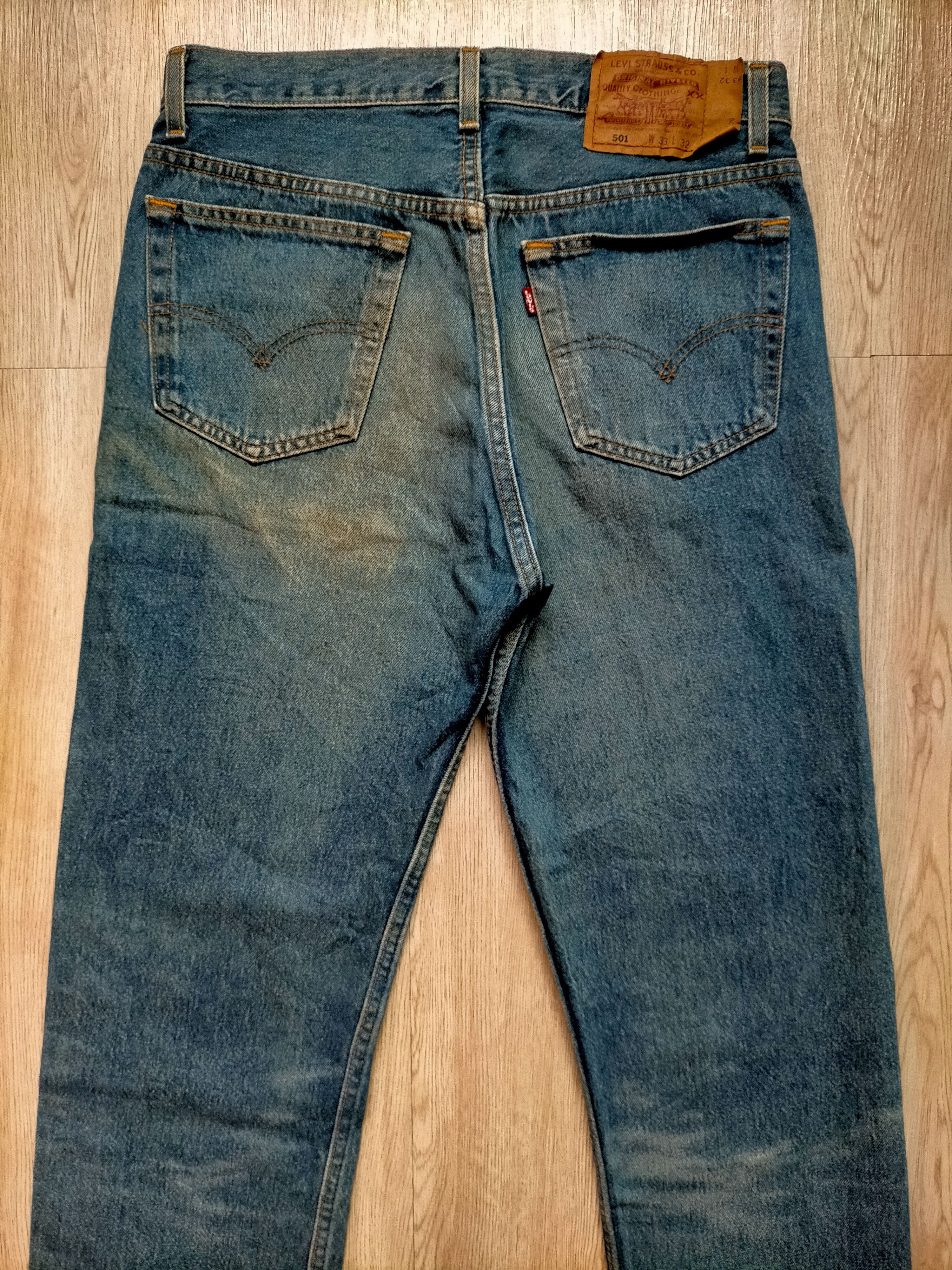 Levi's Vtg Levis 501 Made in usa Blue Denim Jeans Size US 32 / EU 48 - 12 Thumbnail