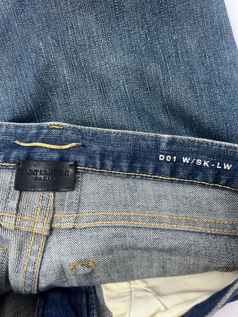 Saint Laurent Paris Saint Laurent Paris 13fwD01 Dark Blue Cat Beard Wash Jeans Size US 28 / EU 44 - 5 Thumbnail