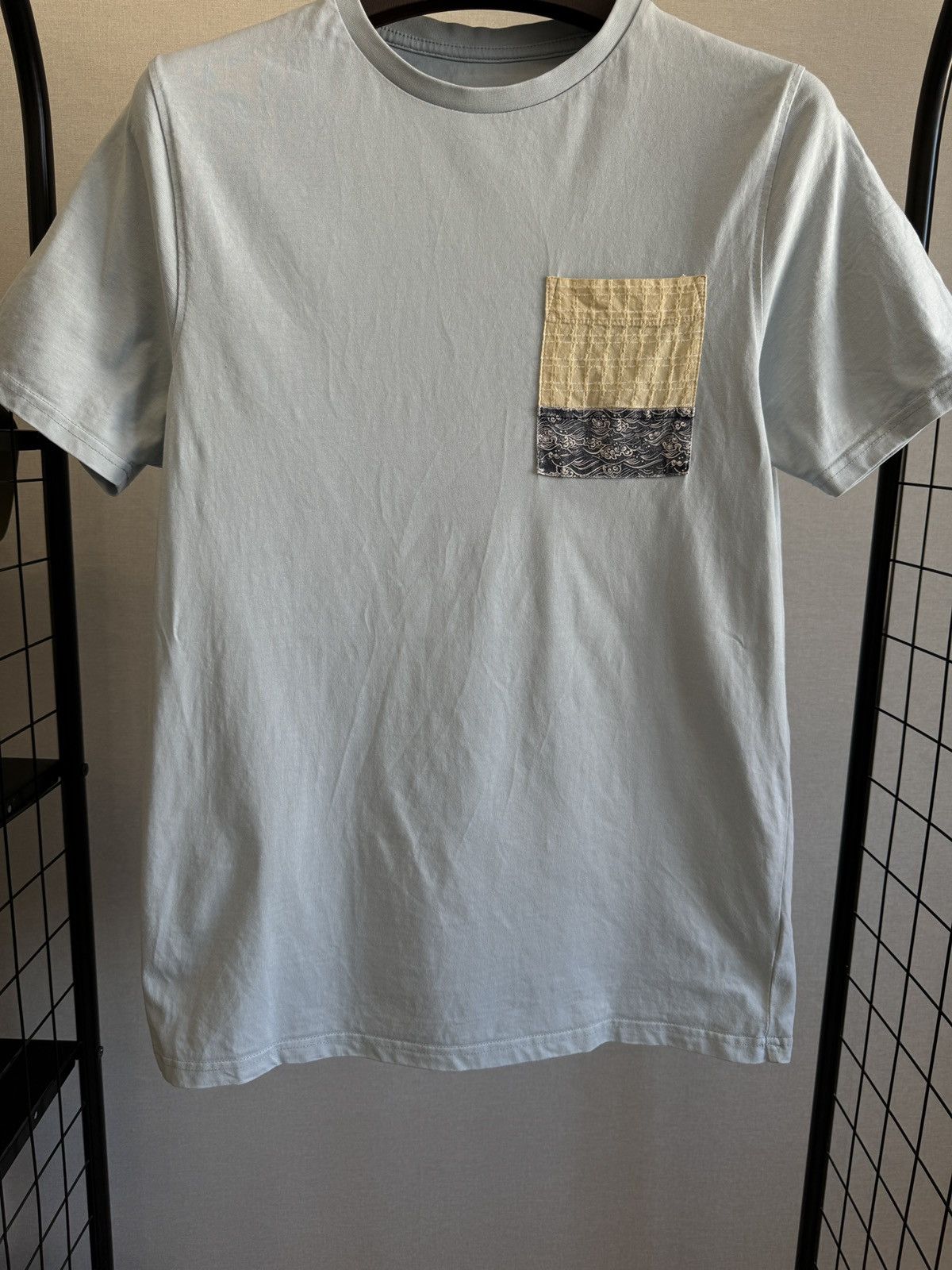 Folk Folk pocket pattern blue tee shirt Size US M / EU 48-50 / 2 - 5 Thumbnail