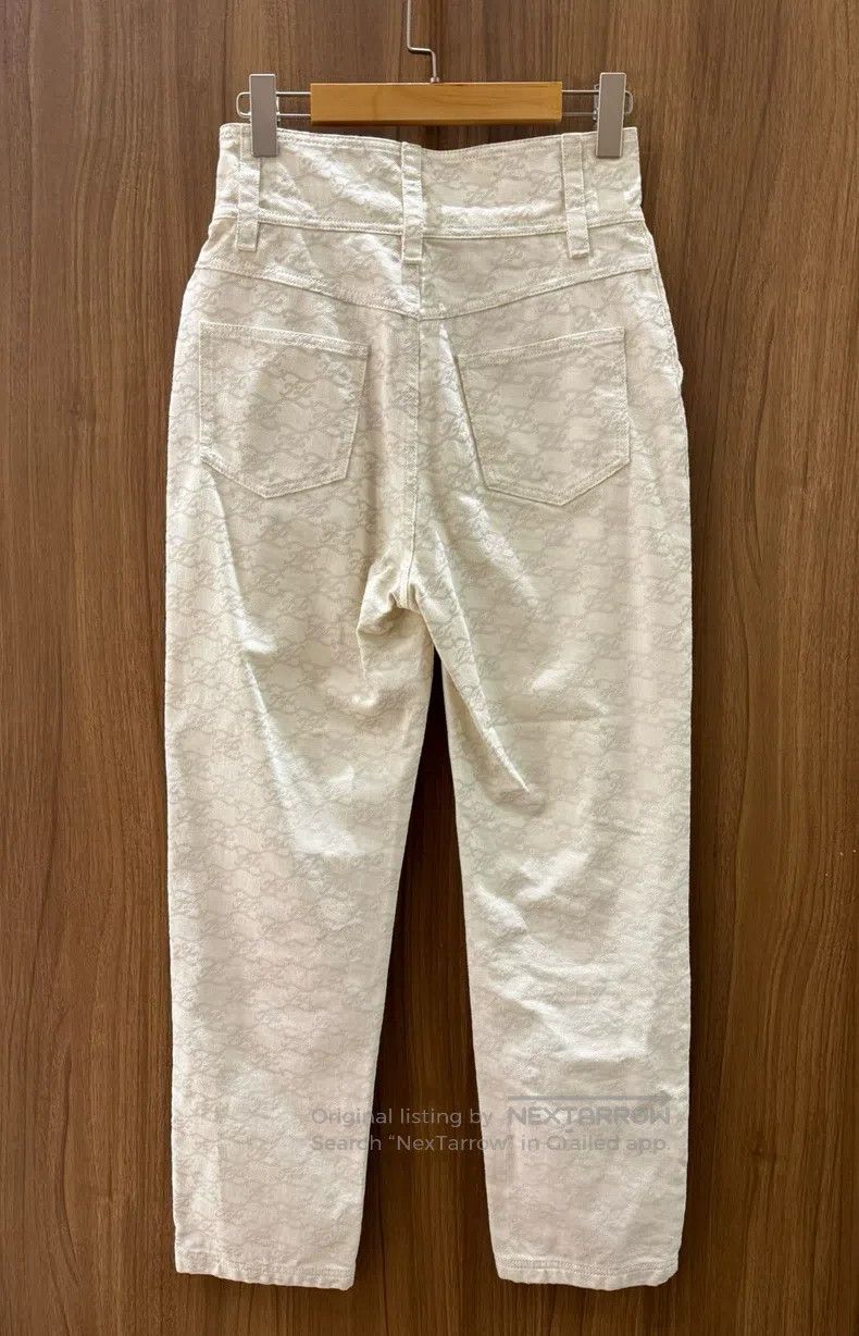 Fendi Fendi White monogram casual pants Size 26" / US 2 / IT 38 - 2 Thumbnail