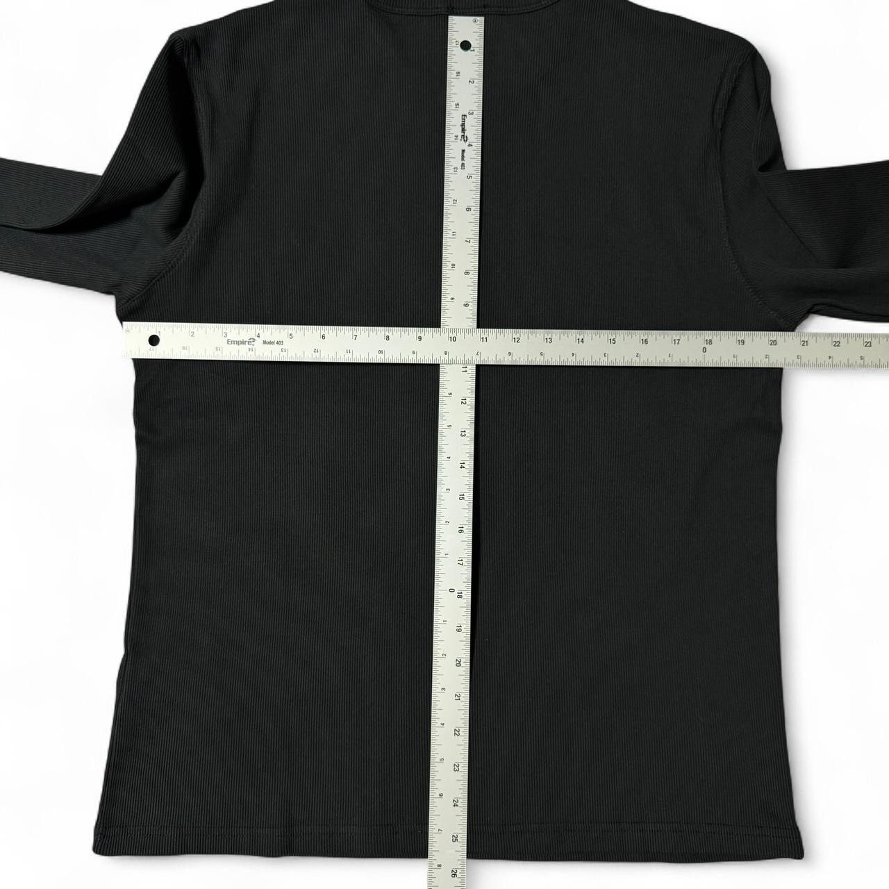 Celine CELINE Paris ribbed long sleeve Henley logo t-shirt Size US L / EU 52-54 / 3 - 9 Thumbnail