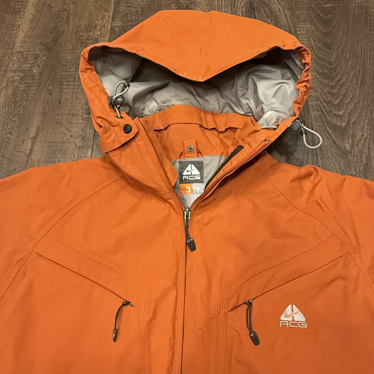 Nike Vtg Y2K Nike ACG Jacket 3 Layer Storm Hooded Swoosh L Orange Size US L / EU 52-54 / 3 - 2 Thumbnail