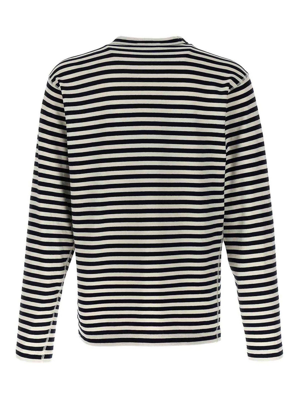 Dolce & Gabbana o1s22i1n0924 Long Sleeve T-Shirt in White Black Size US S / EU 44-46 / 1 - 2 Thumbnail