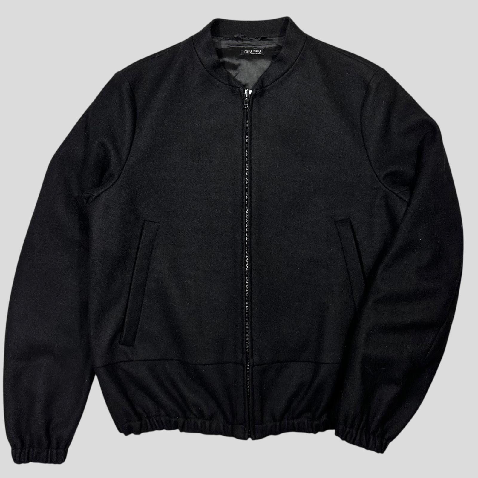 Miu Miu Miu Miu 2008 Wool & Nylon Boxy Bomber Jacket - IT48 (M/L) Size US M / EU 48-50 / 2 - 1 Thumbnail