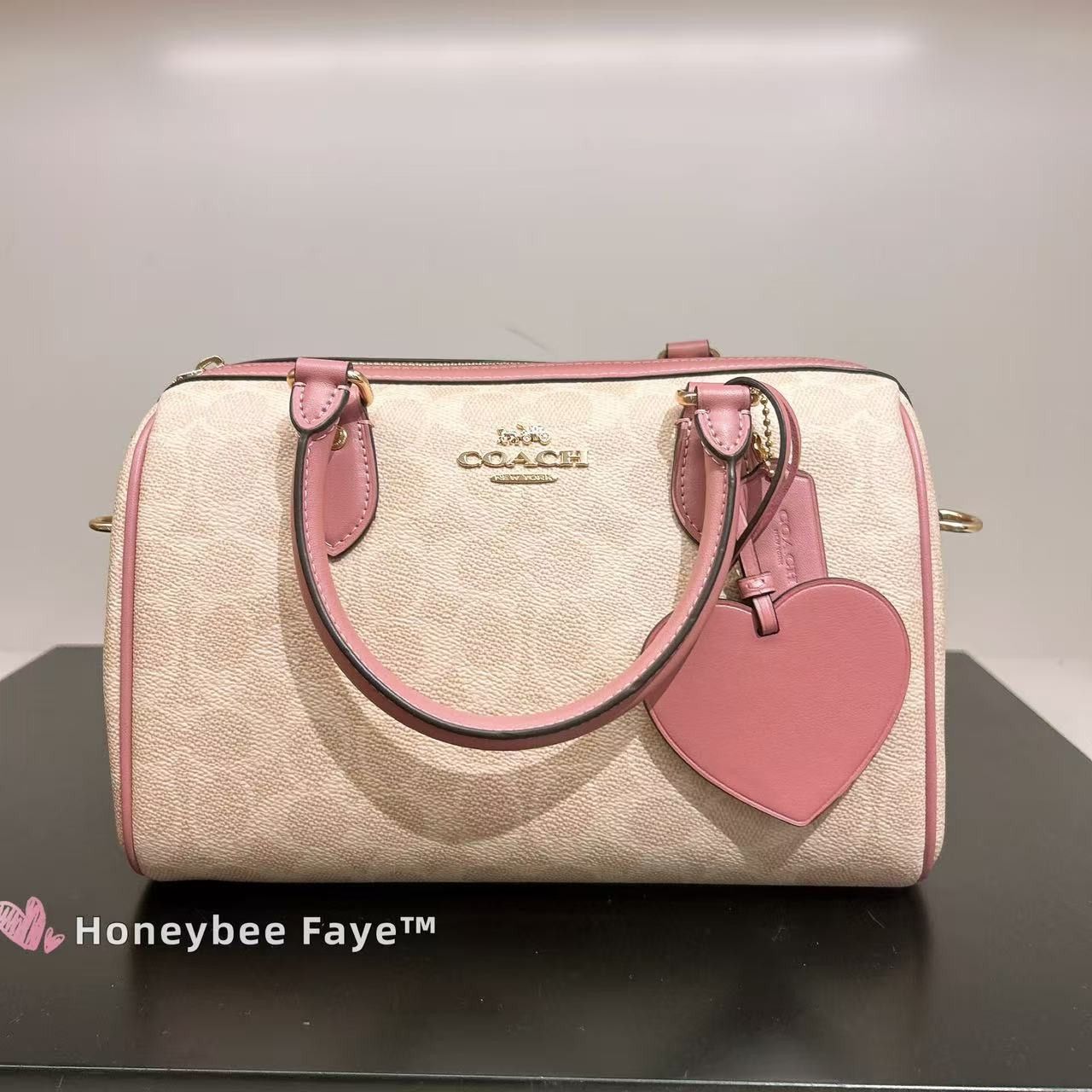 Coach Rowan Satchel Bag In Signature Canvas With Heart Charm CDB21 Size ONE SIZE - 2 Thumbnail