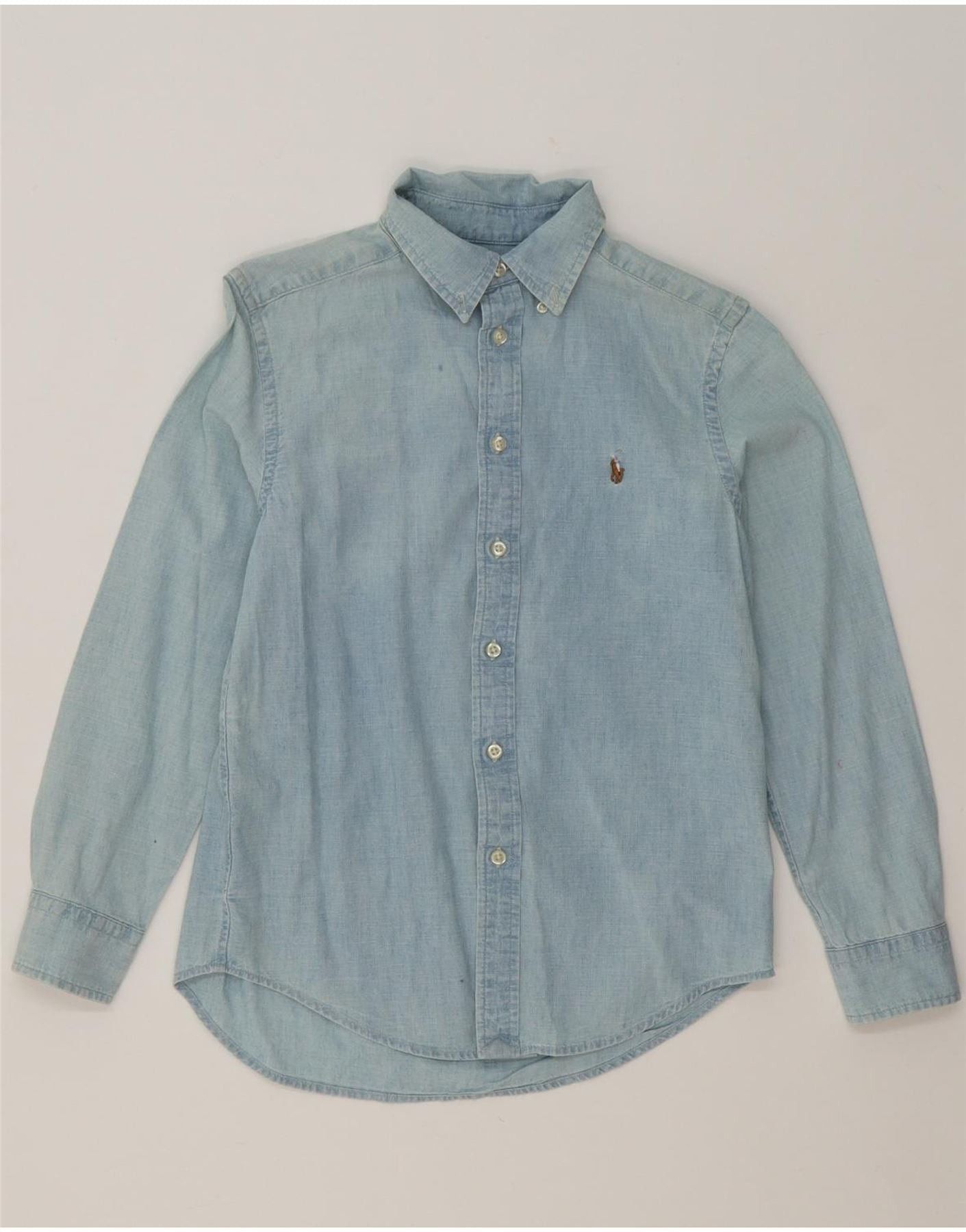 Ralph Lauren Boys Shirt 10-11 Years Medium Blue Cotton Size M / US 6-8 / IT 42-44 - 1 Thumbnail