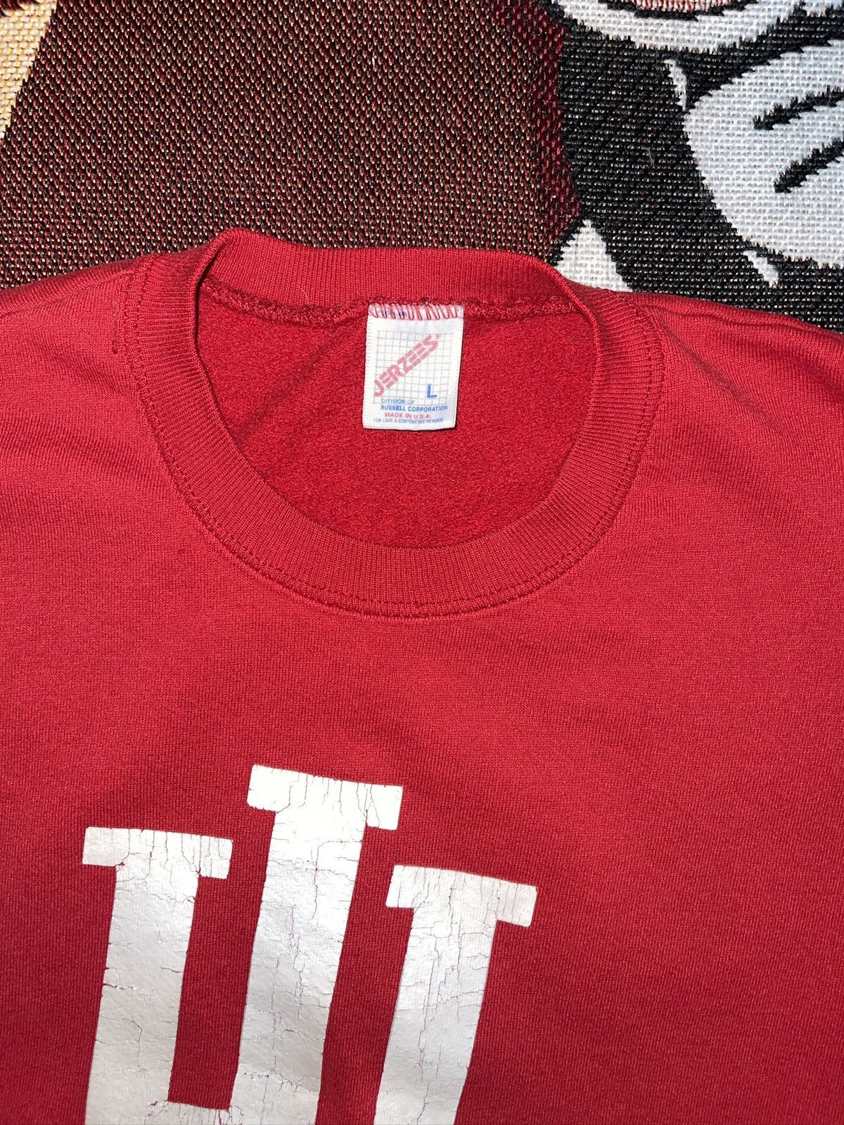 Vintage Vintage 90s Indiana University Big Logo Sweatshirt Size US L / EU 52-54 / 3 - 2 Thumbnail