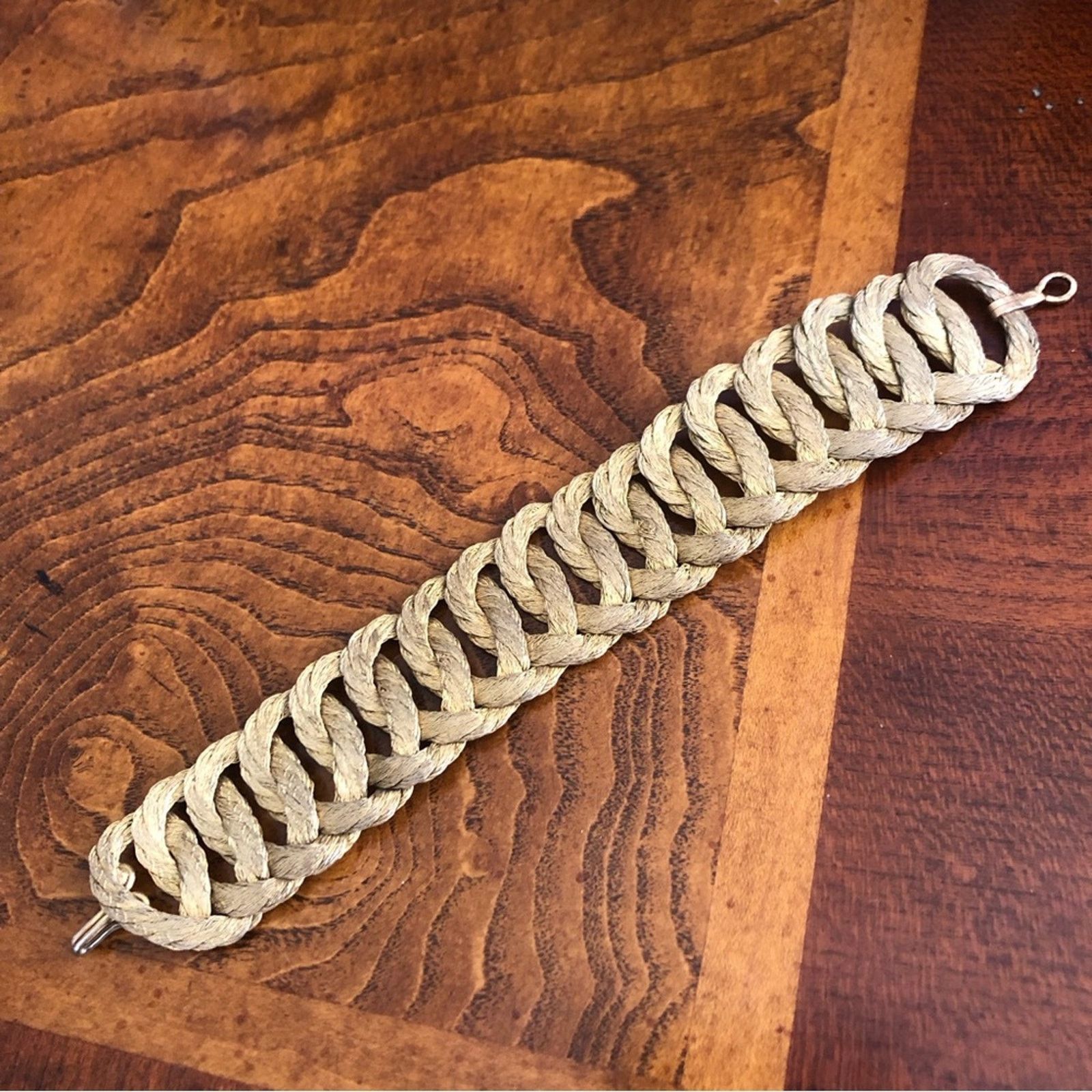 Vintage Vintage hand crafted braided gold strand bracelet Size ONE SIZE - 4 Thumbnail
