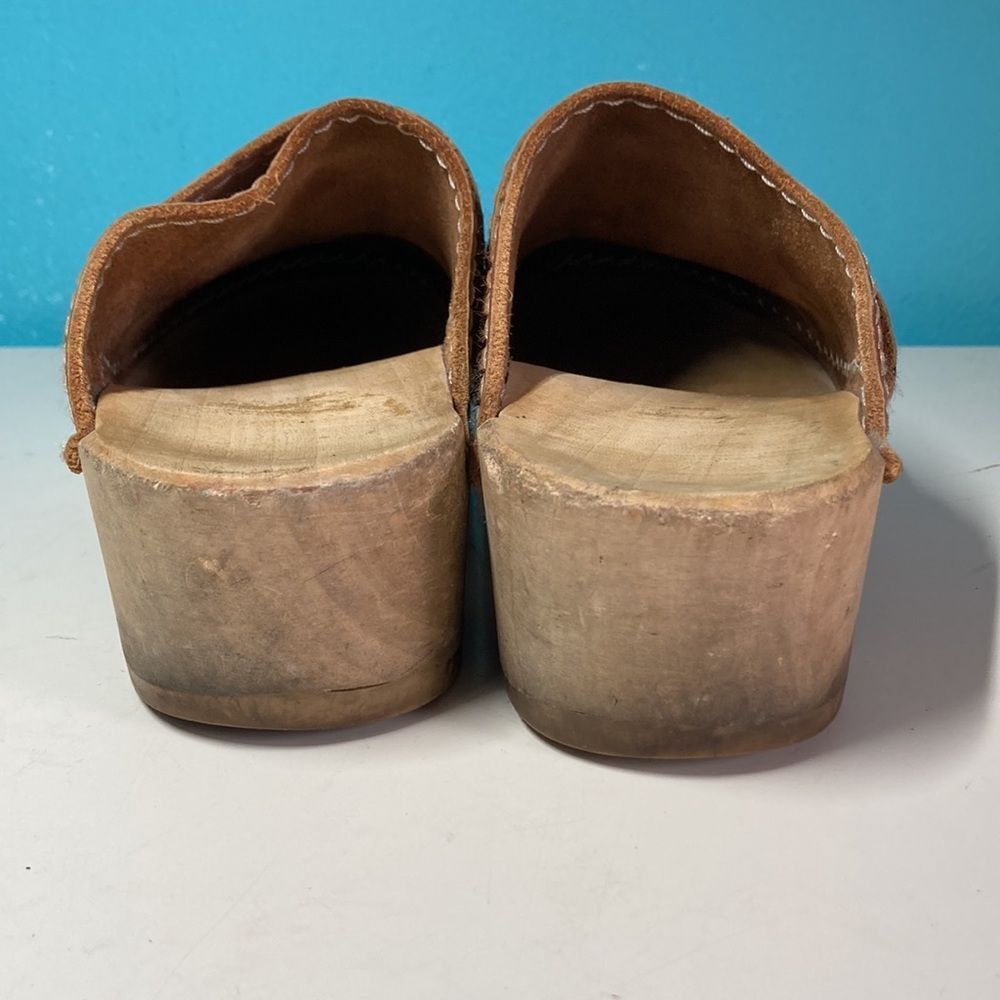 Aero Leathers Gevavi Wood & Leather Clogs Size 39- 8.5 US Size US 8.5 / IT 38.5 - 7 Thumbnail