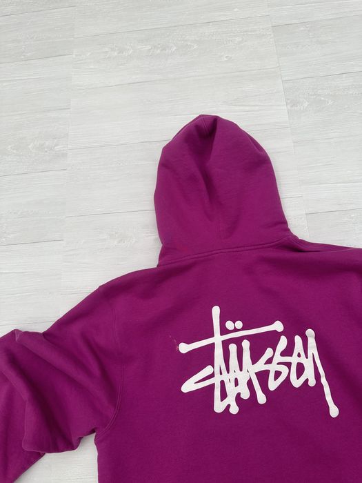 Stüssy Stock Logo Hoodie Violet