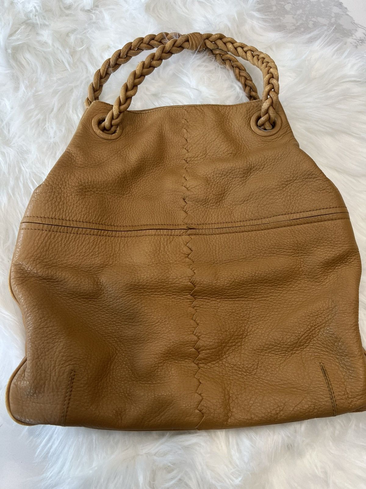 Bottega Veneta Vintage Bottega Veneta Cervo Hobo Bag – Camel Leather Size ONE SIZE - 5 Thumbnail