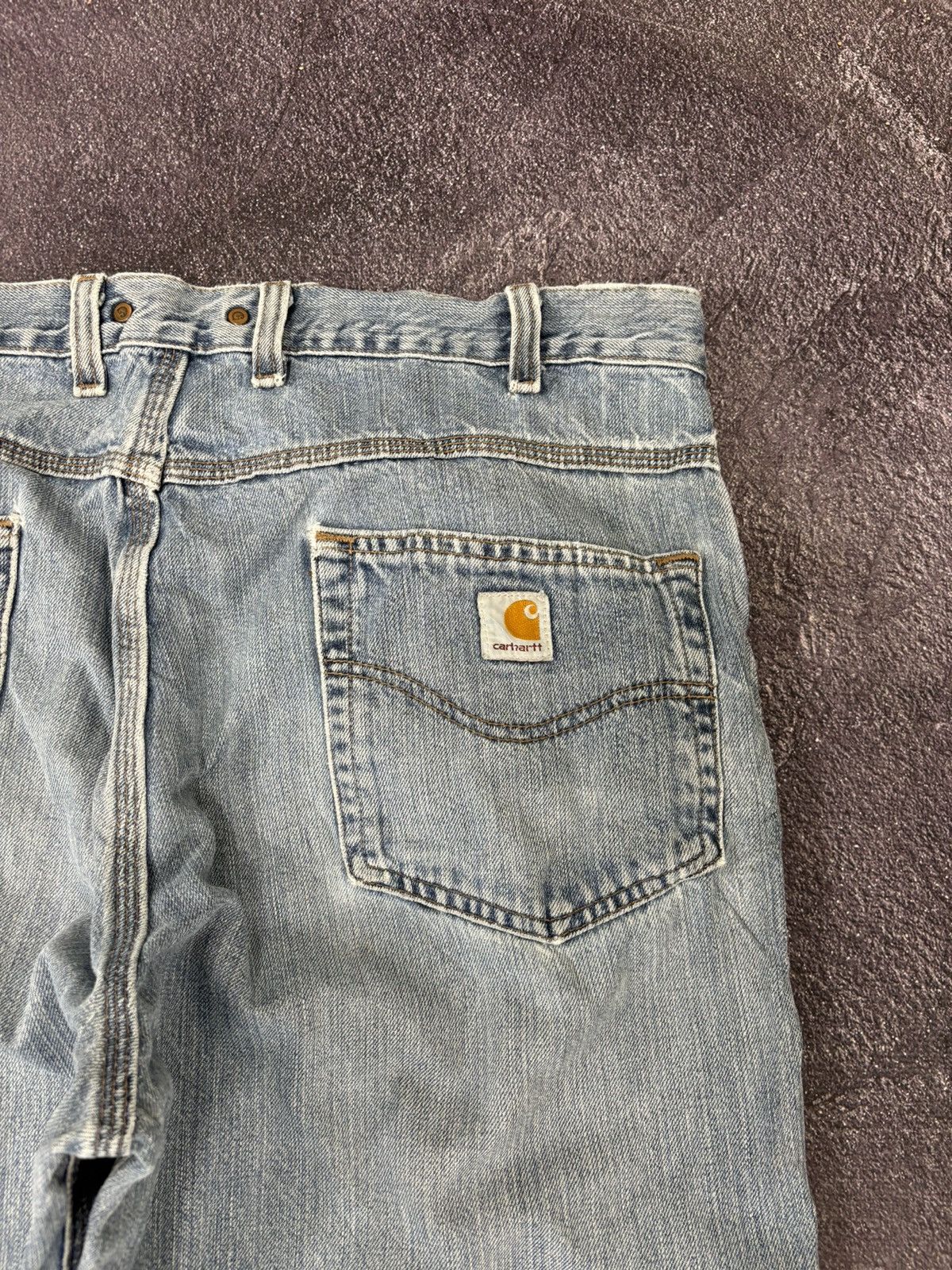 Carhartt Vintage Carhartt Washed Light Blue USA Hype Baggy Jeans Size US 36 / EU 52 - 9 Thumbnail