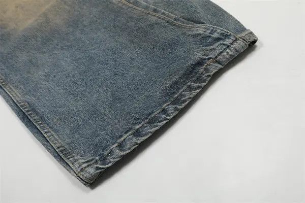Vintage Men's loose wide-leg street distressed scimitar jeans Size US 32 / EU 48 - 6 Thumbnail