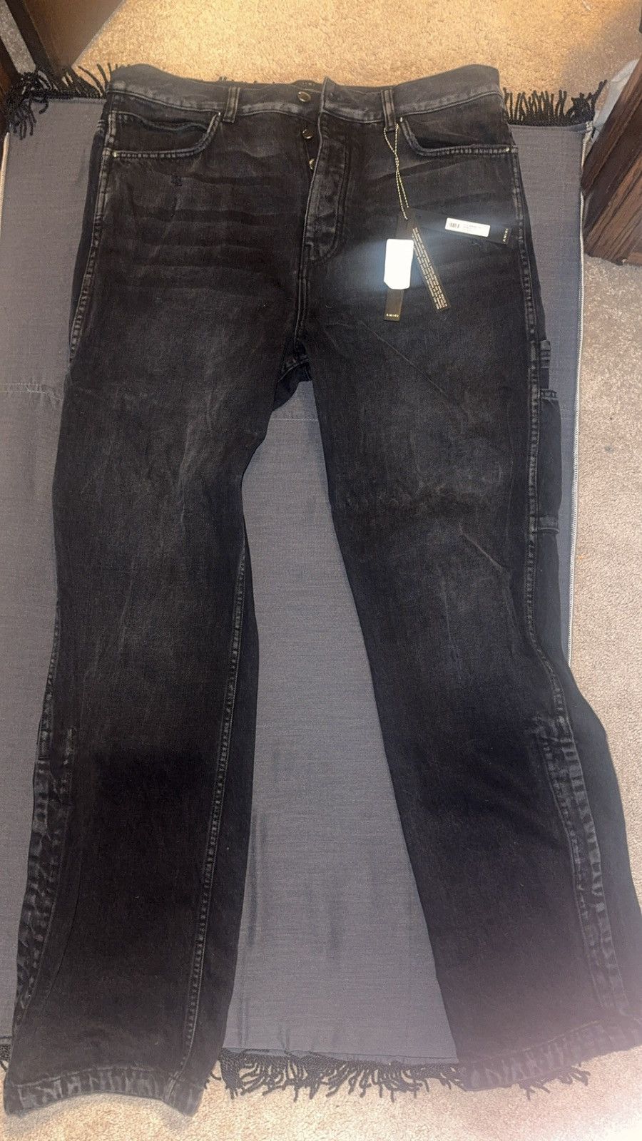 Amiri *STEAL*! Amiri Wide Leg Workmen Denim Size US 34 / EU 50 - 2 Thumbnail
