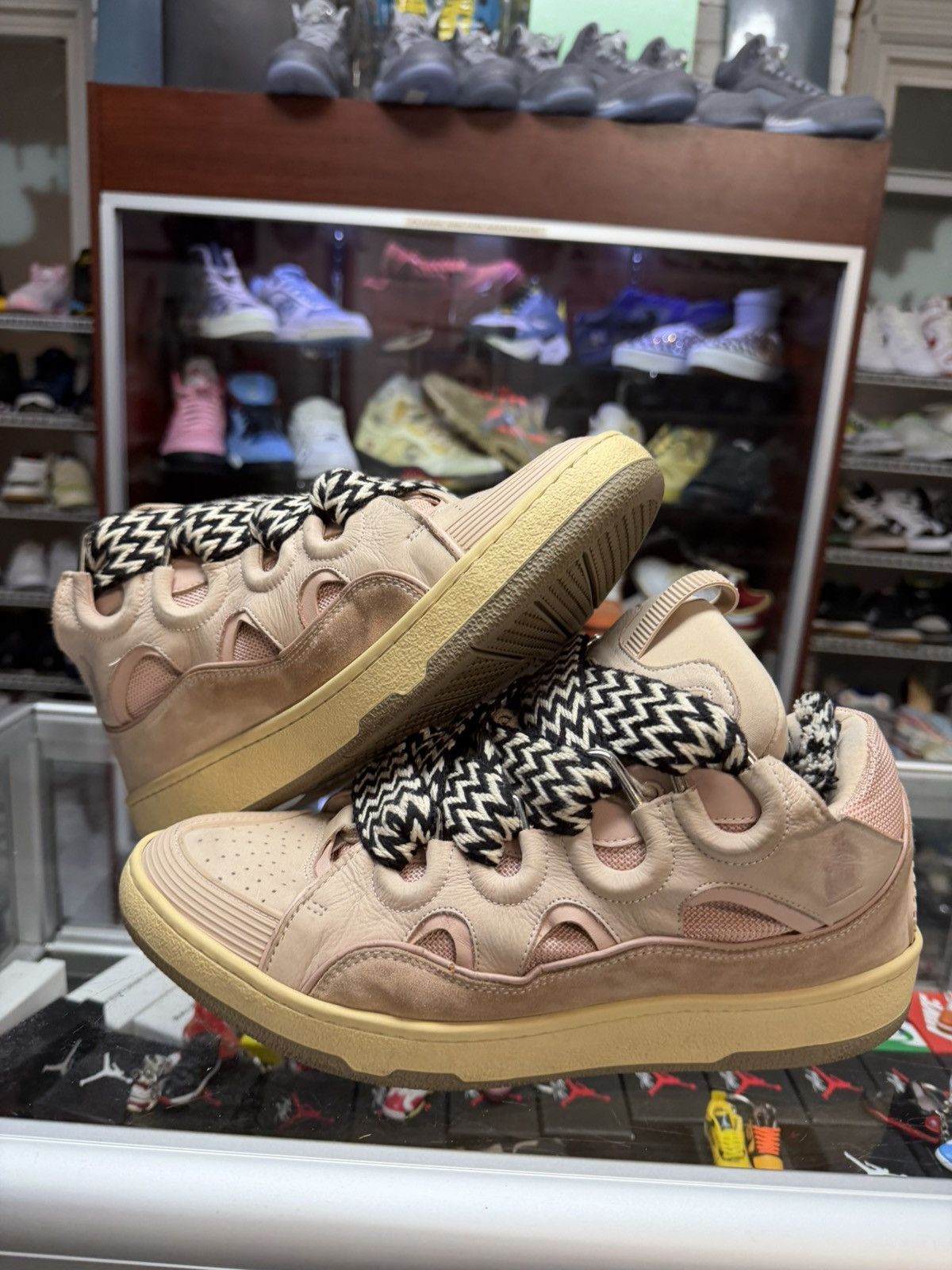 Lanvin Lanvin Curb Sneakers (Beige) Size US 10 / EU 43 - 1 Thumbnail