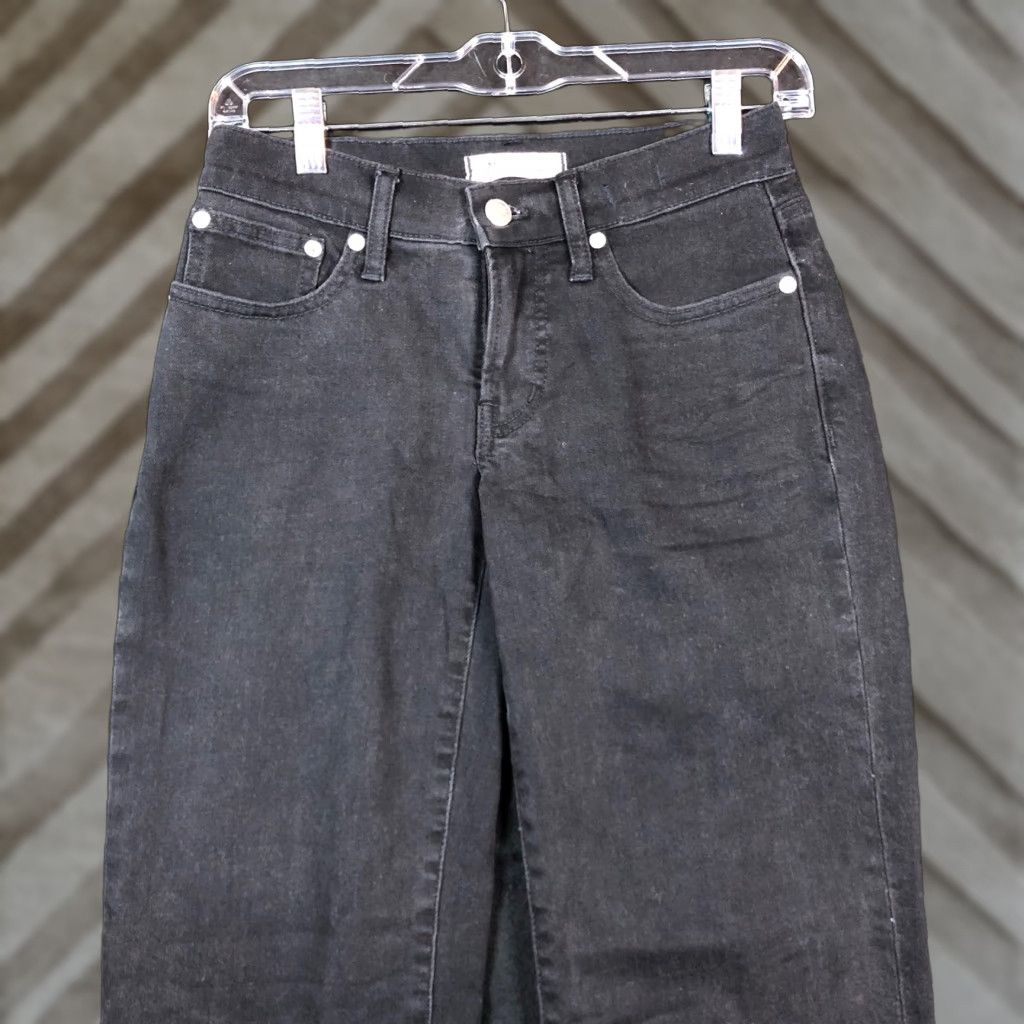 Madewell Madewell Womens Jeans Black Denim The Perfect Vintage Straight Stretch 23 Size 40" / US 18 - 1 Thumbnail